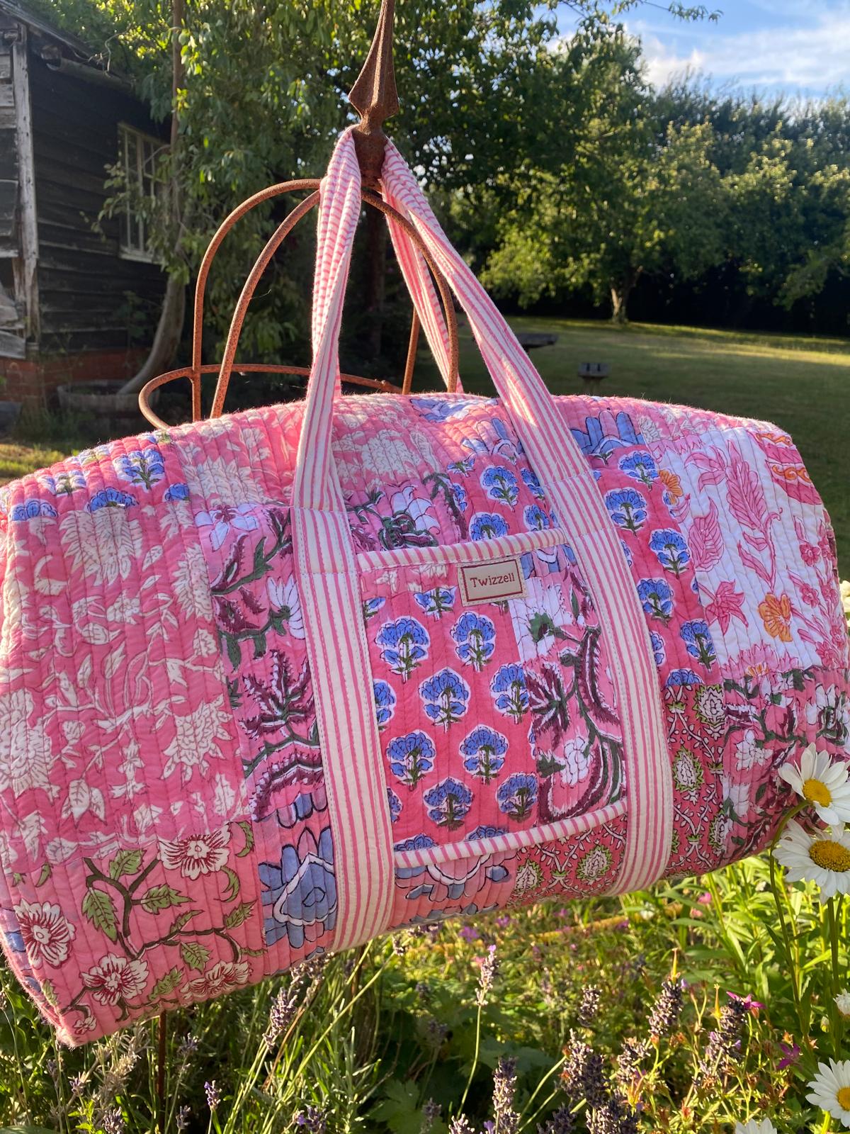 Indian Block Print Weekend Bag - Patchwork