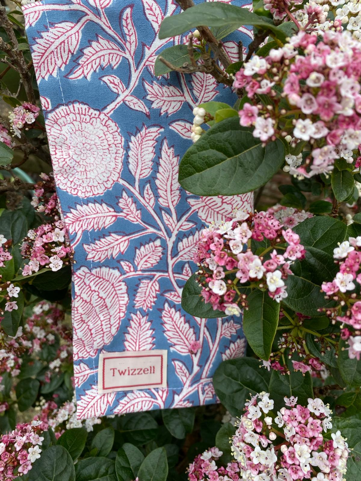 Indian Block Print Napkins Set of 4 - Blue