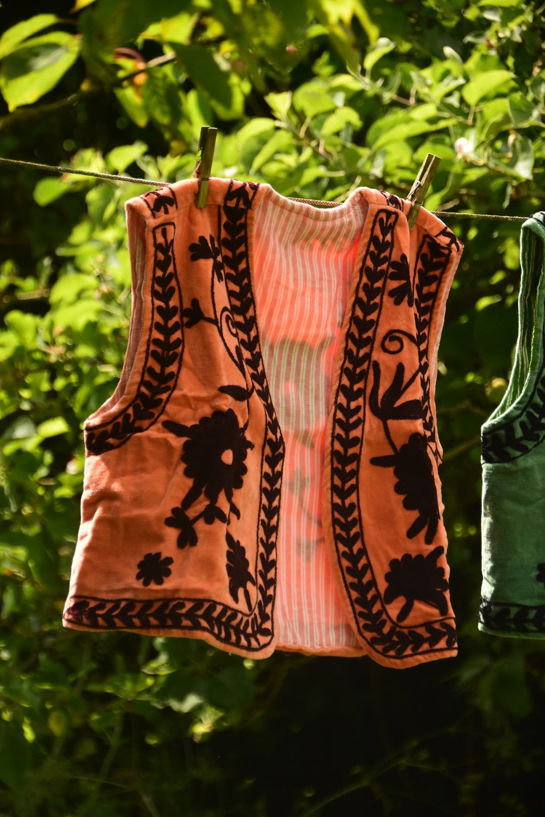 Reversible Cropped Waistcoat - Orange