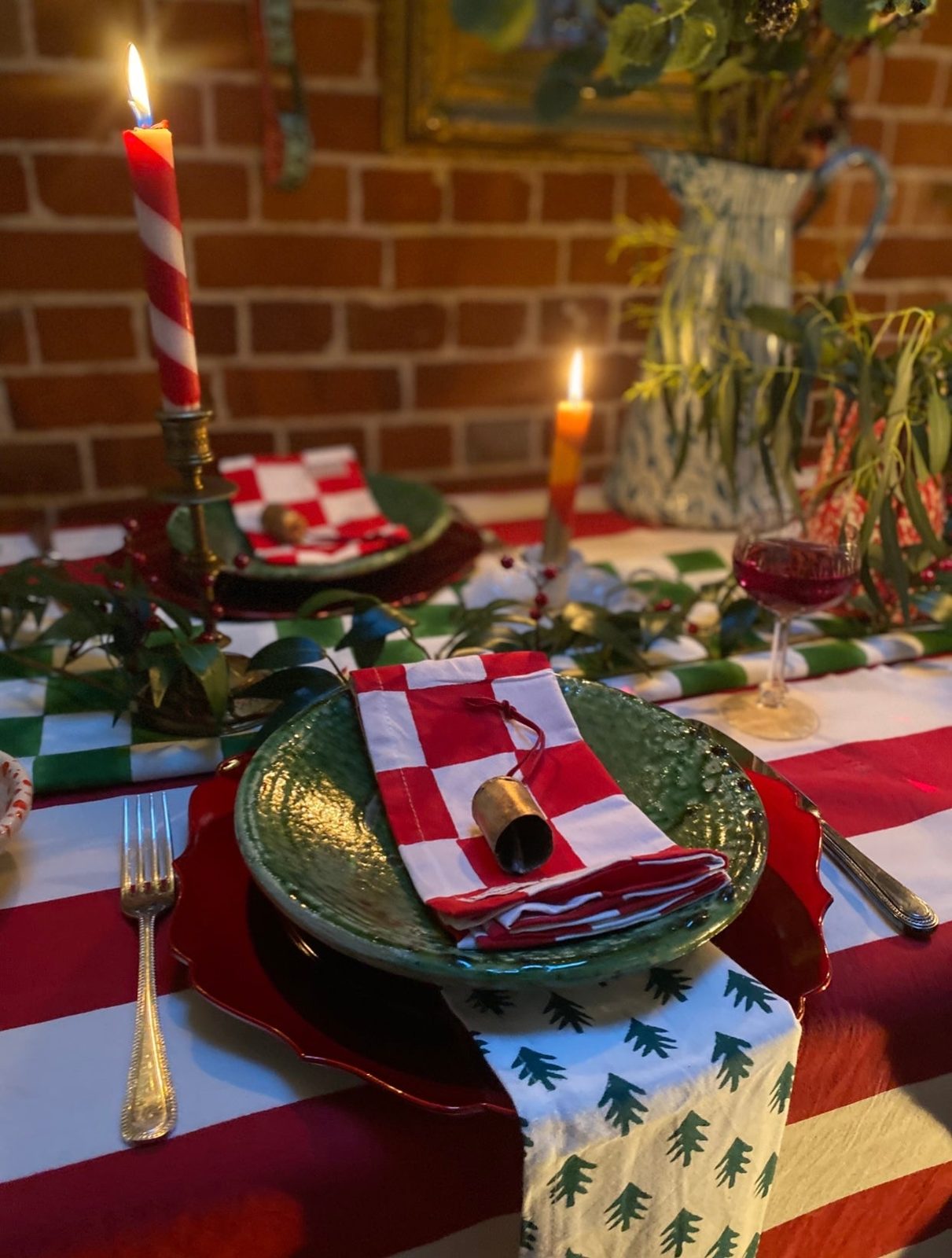 Red Stripe Tablecloth