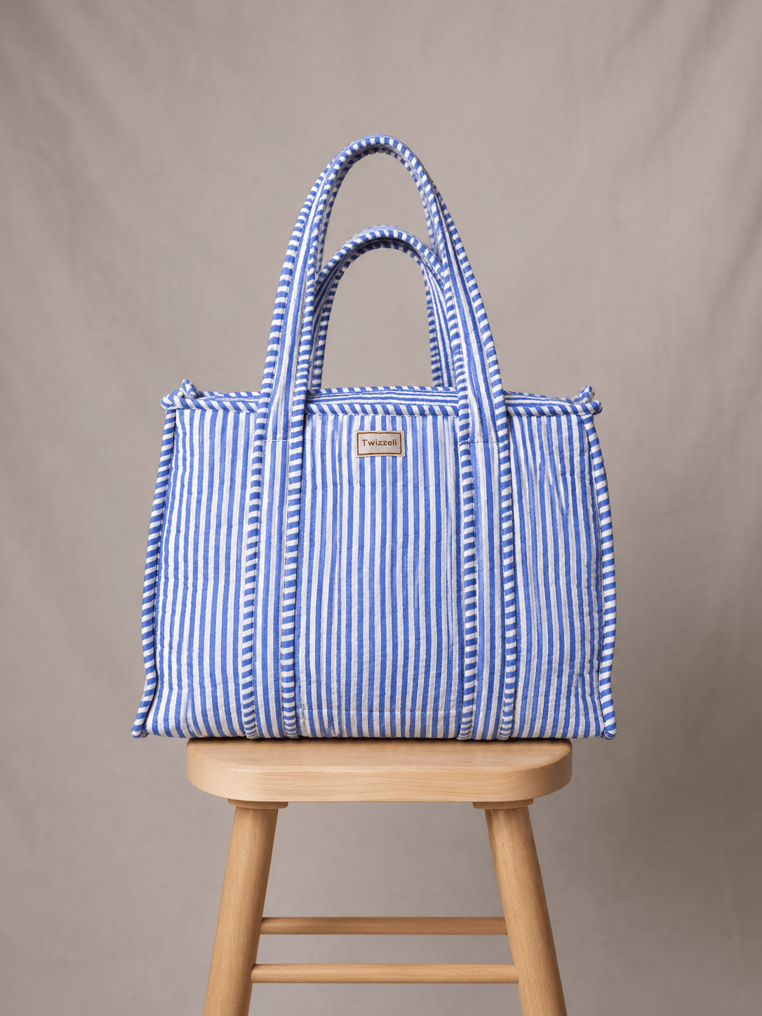 Day Bag - Blue and White Stripe
