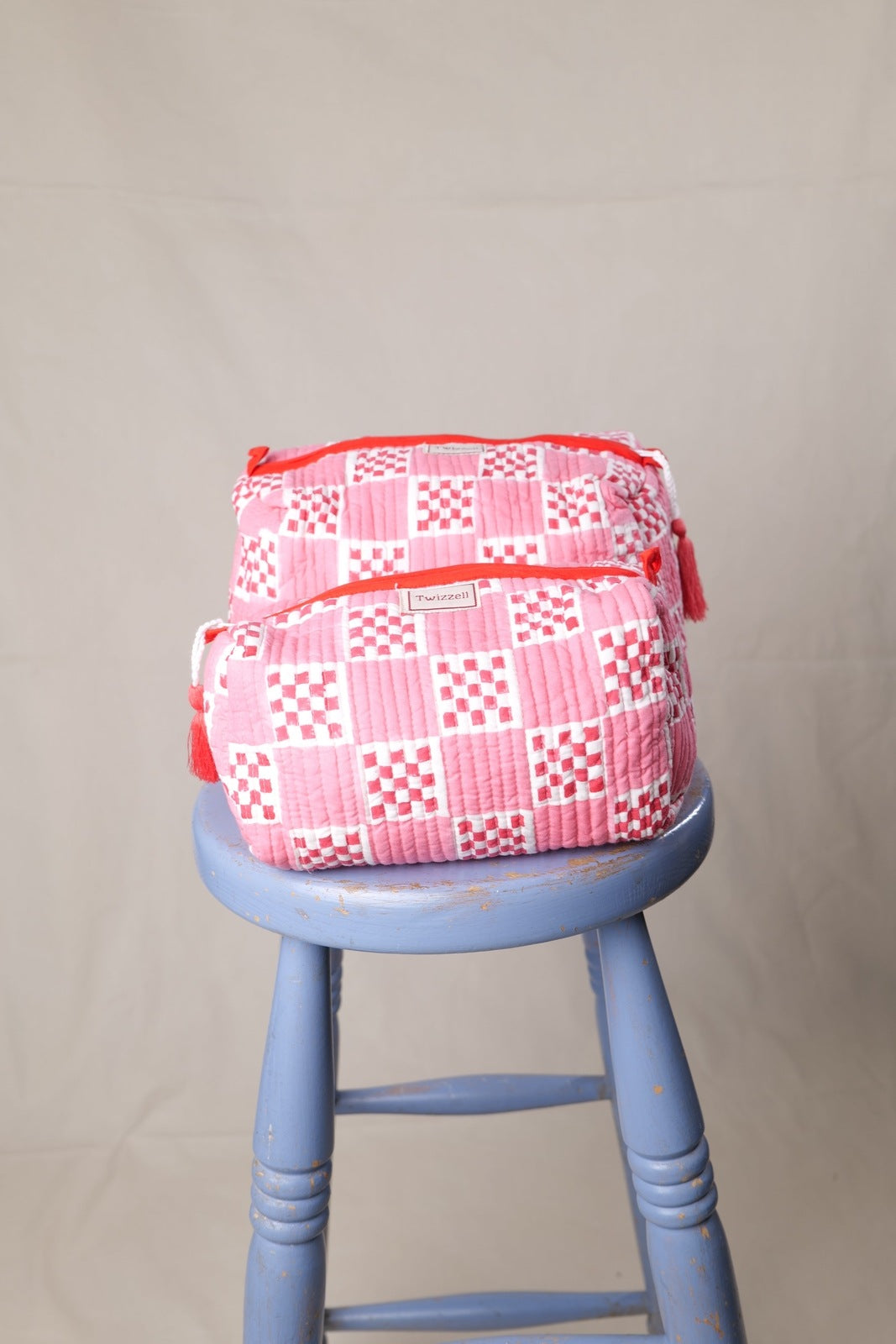 Quilted Wash Bag - Checkerboard