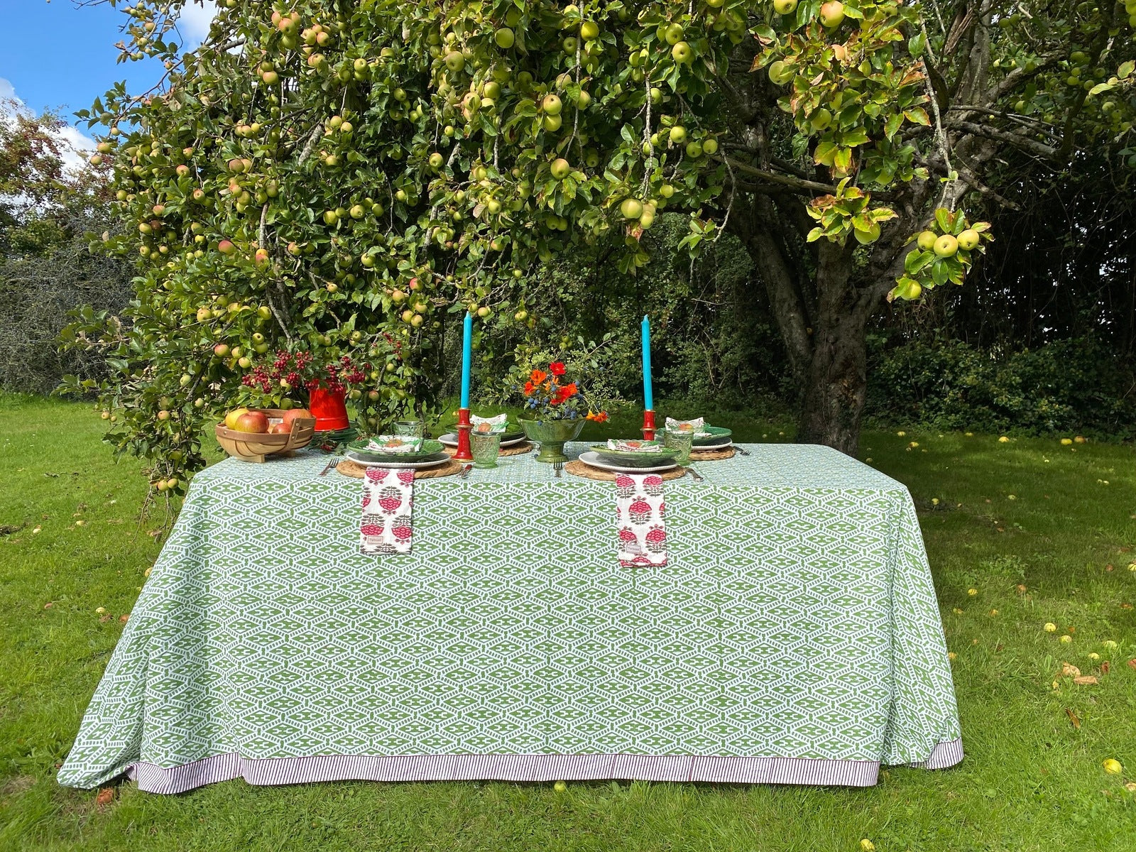 Green Ladder Tablecloth