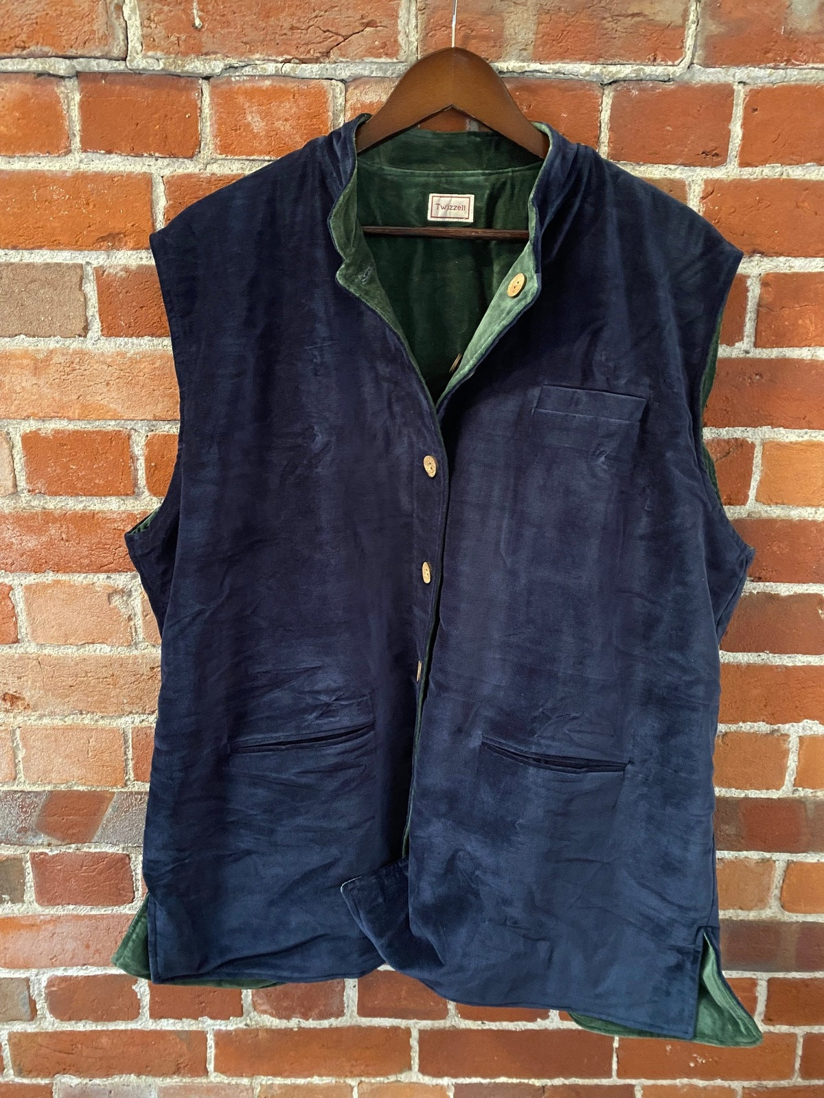 Nehru Jacket Navy and Forest Green