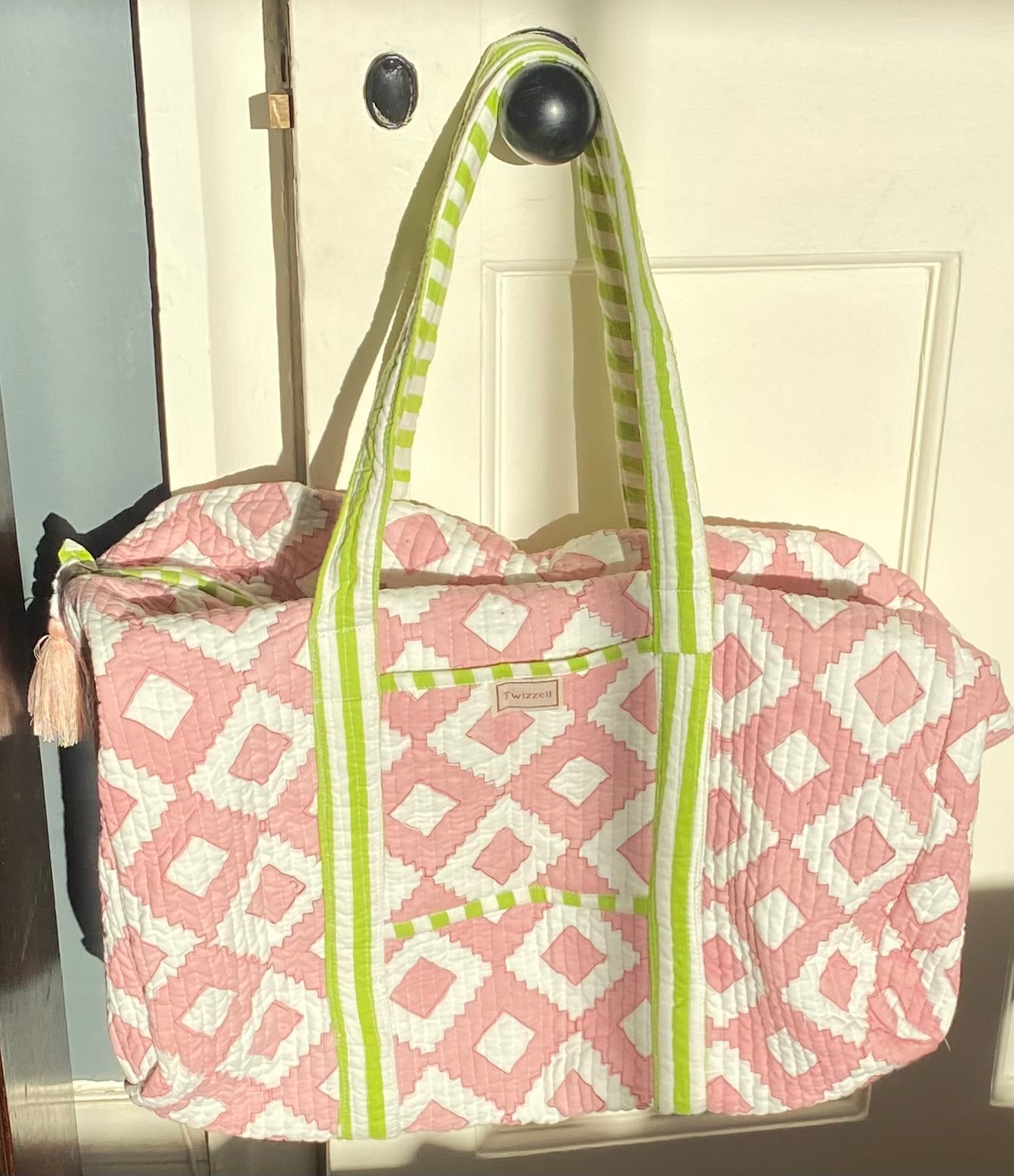 Indian Block Print Weekend Bag - Geometric