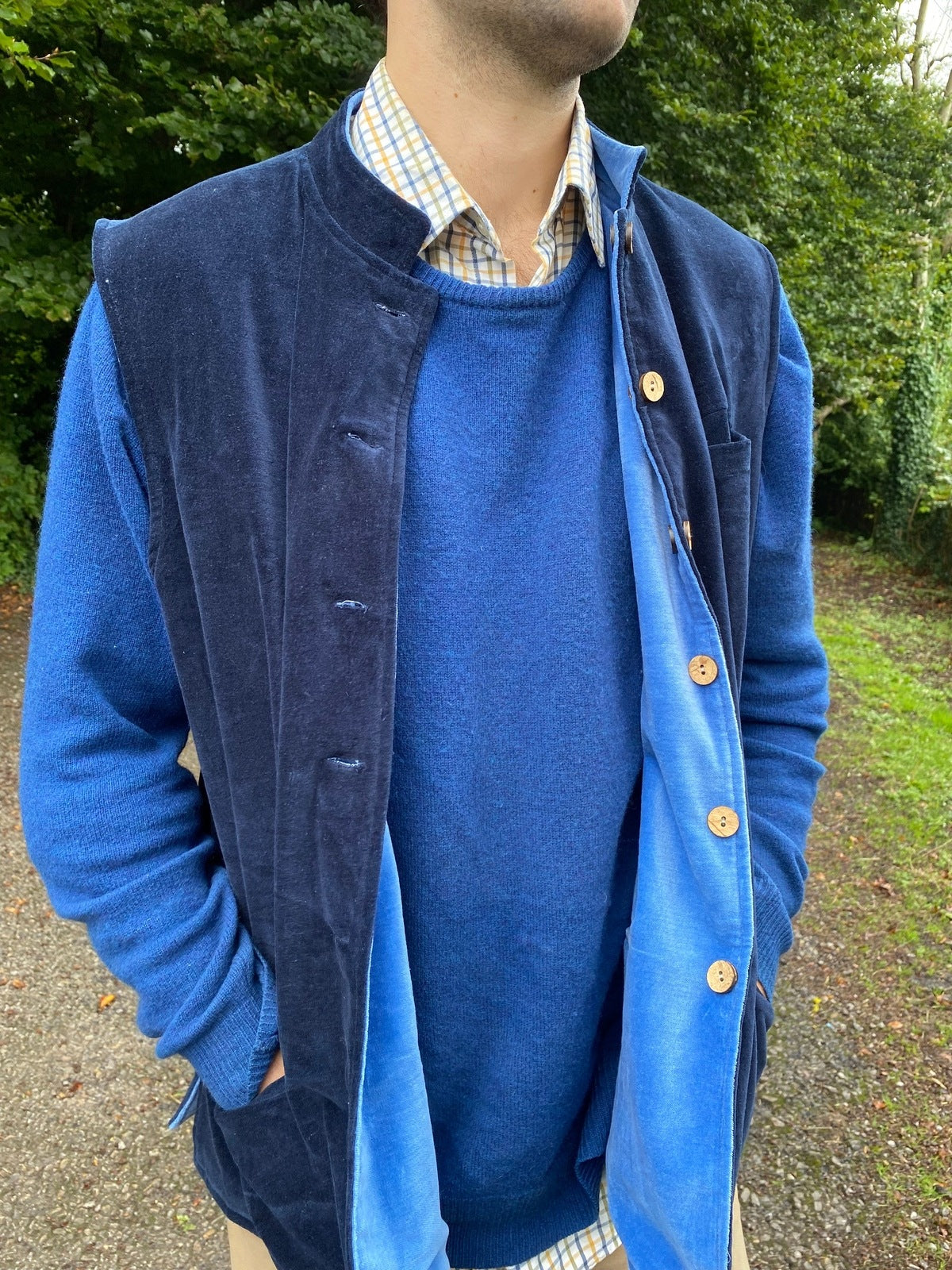 Nehru Jacket Navy and Blue