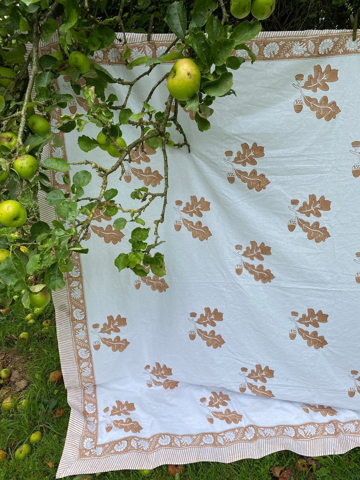 Brown Oak Tablecloth