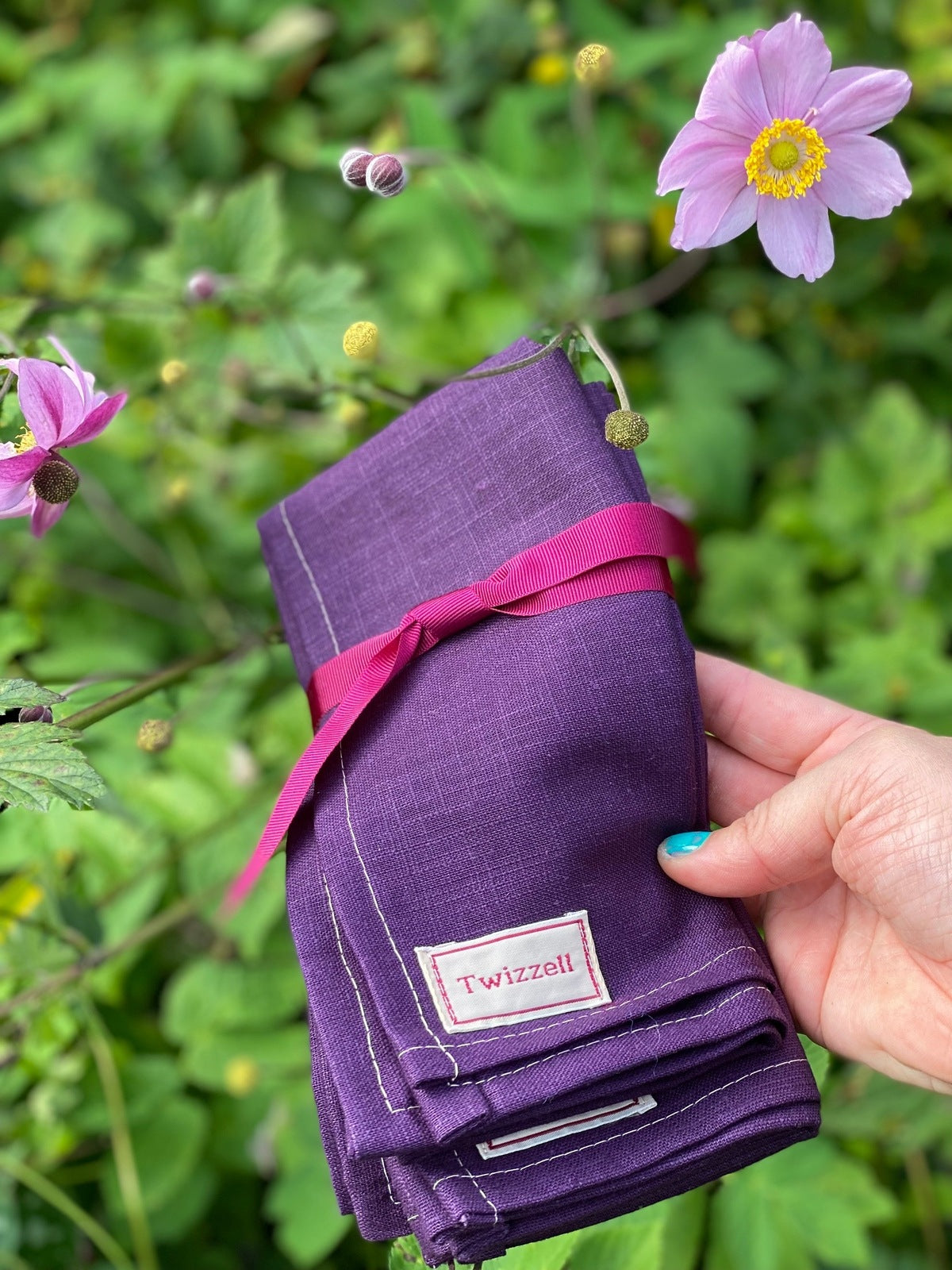 SECONDS Purple Linen Napkin x 4