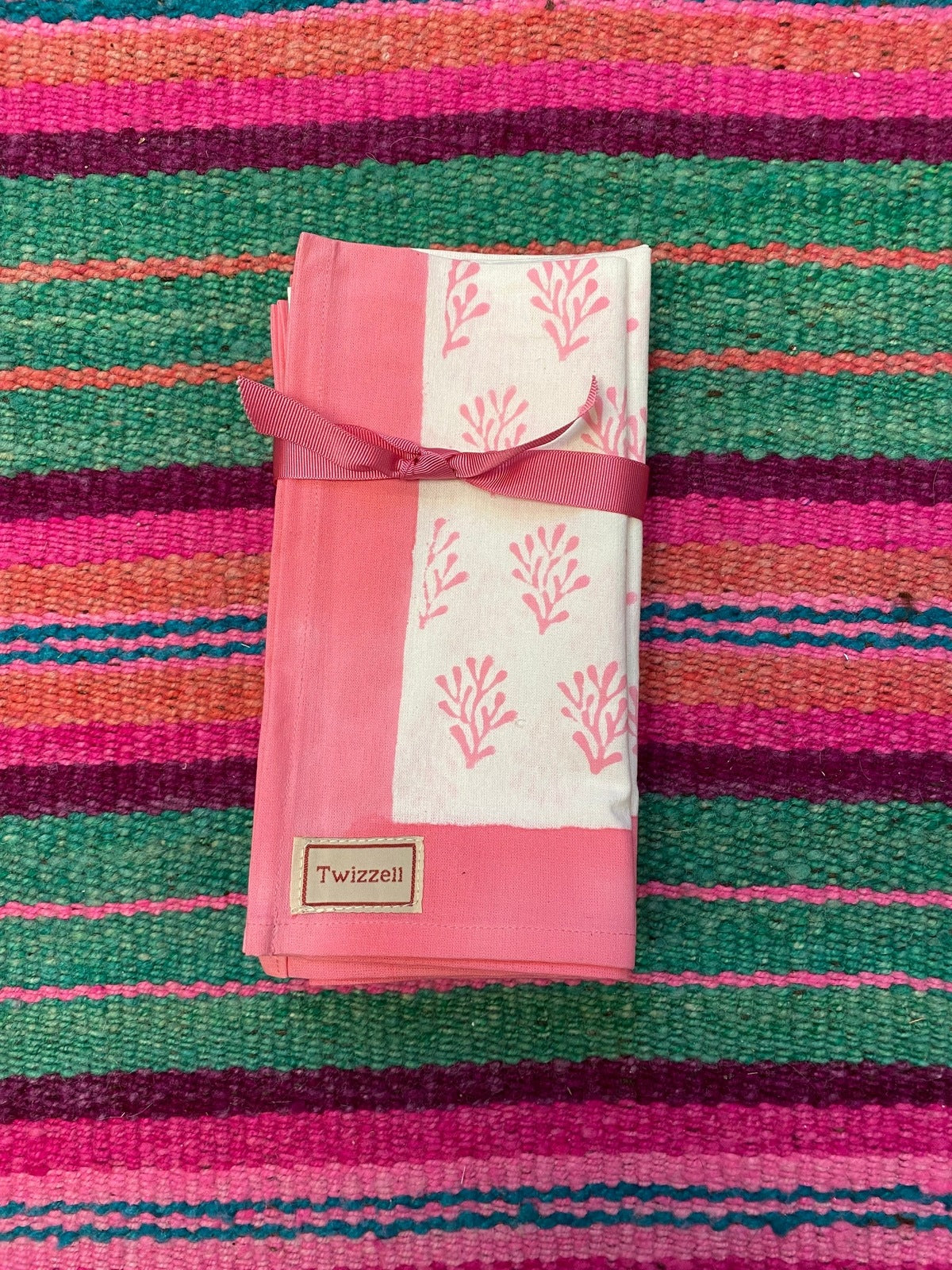 SECONDS Pink Coral Napkin x 4