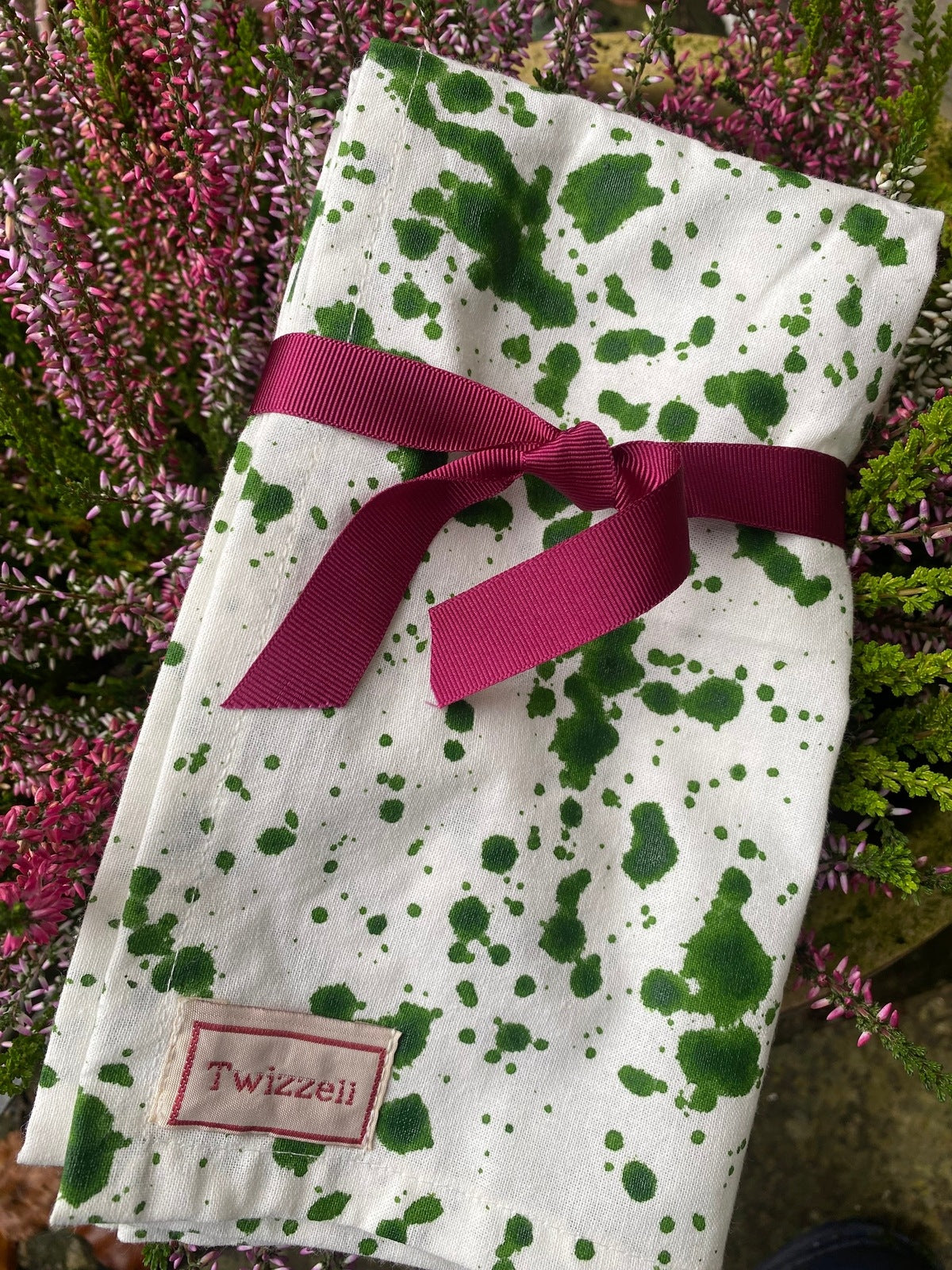 Green Splatter Napkin x 4