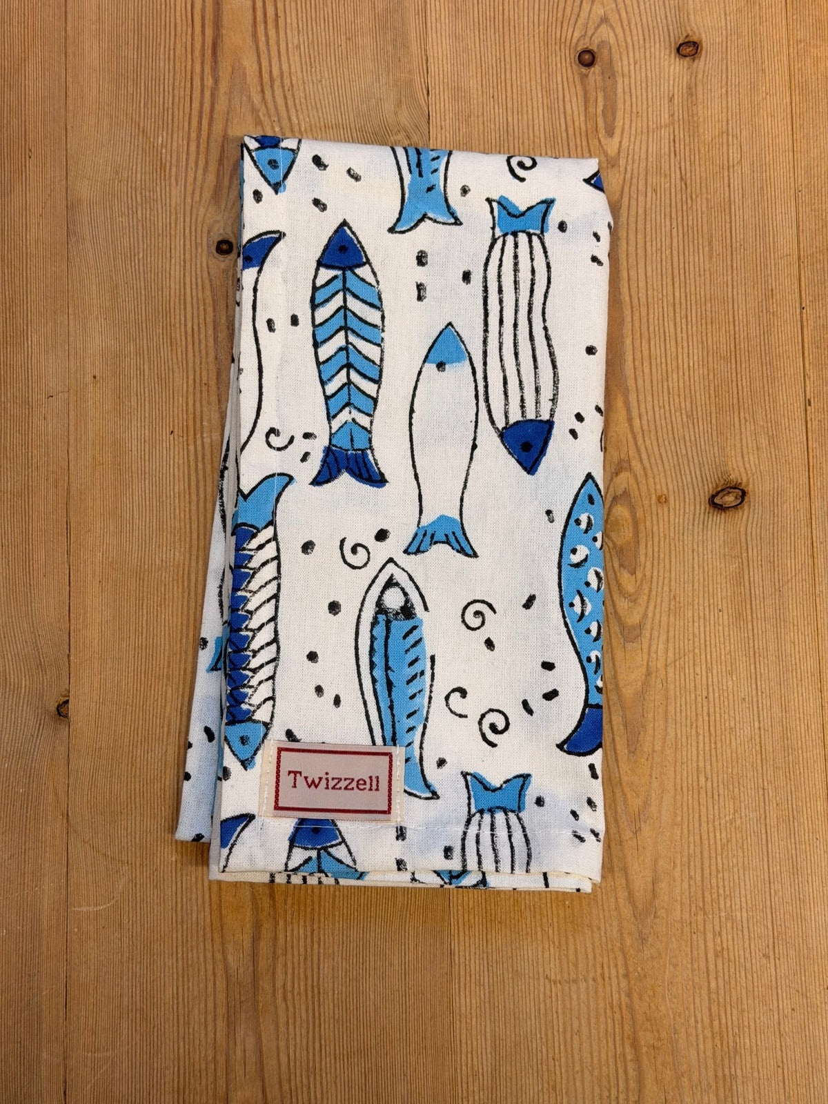 Blue Fish Spritz Napkin x 4