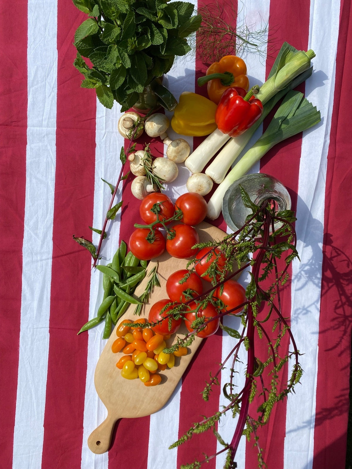 Red Stripe Tablecloth