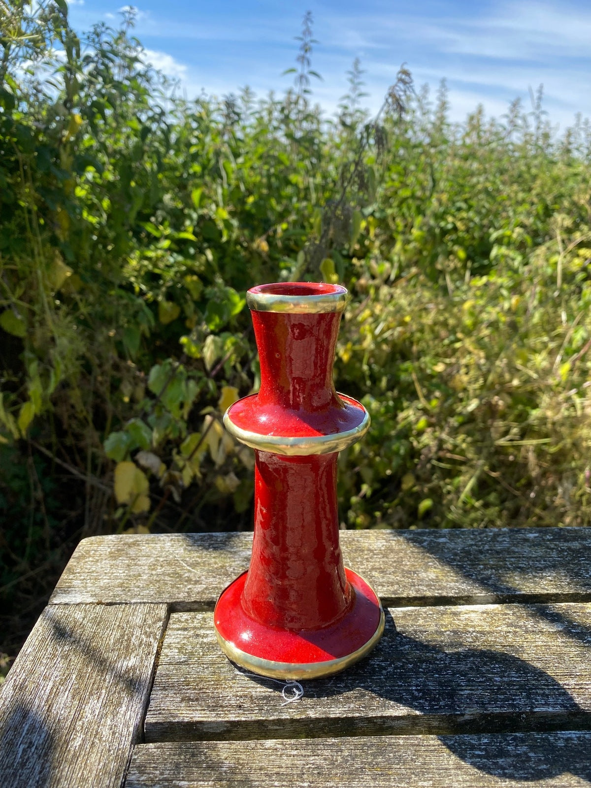Moroccan Candle Stick Holders - Red
