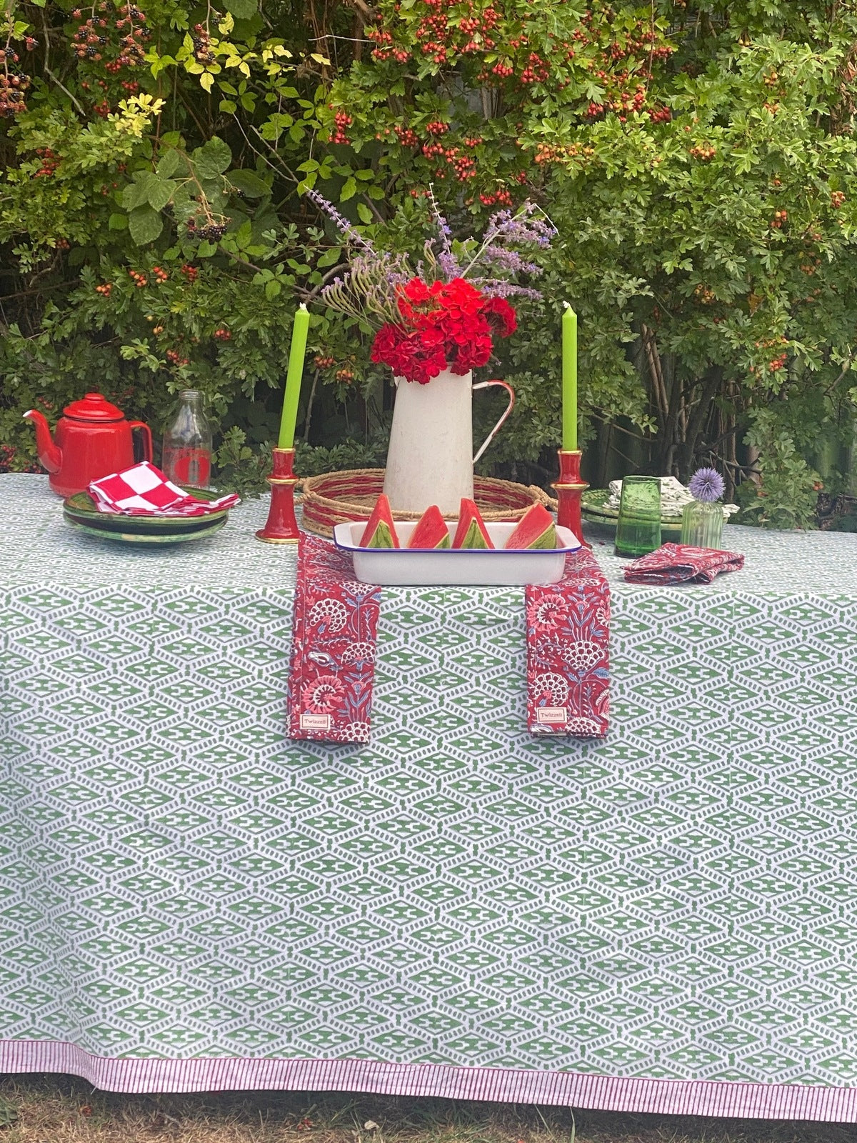 SECONDS Green Ladder Tablecloth