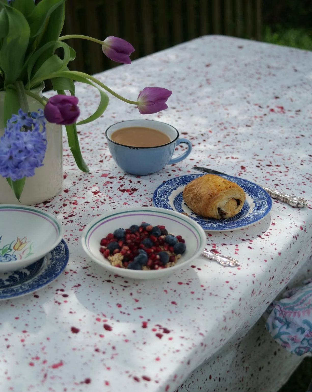 Pink & Red Splatter Tablecloth