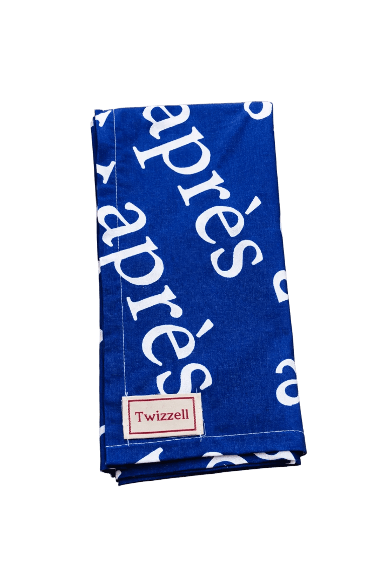SECONDS Blue and White Après Napkin x 4