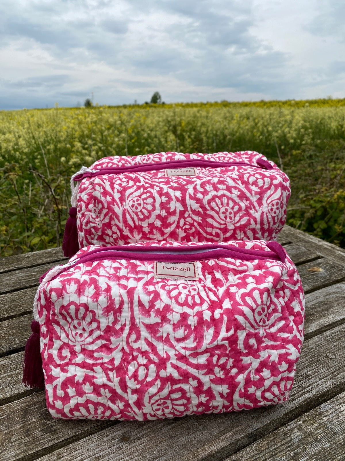 Quilted Wash Bag - Pink