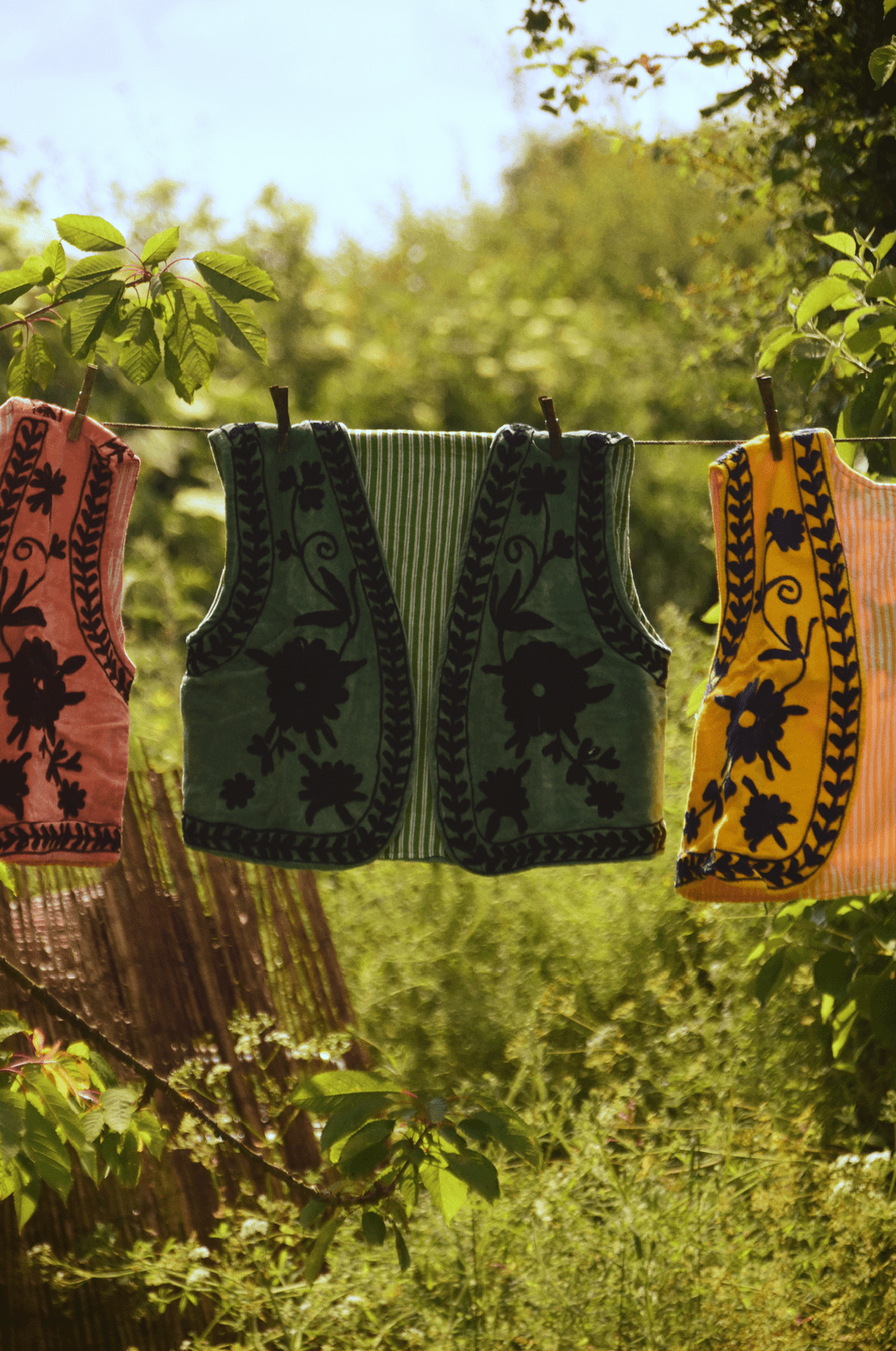 Reversible Cropped Waistcoat - Green