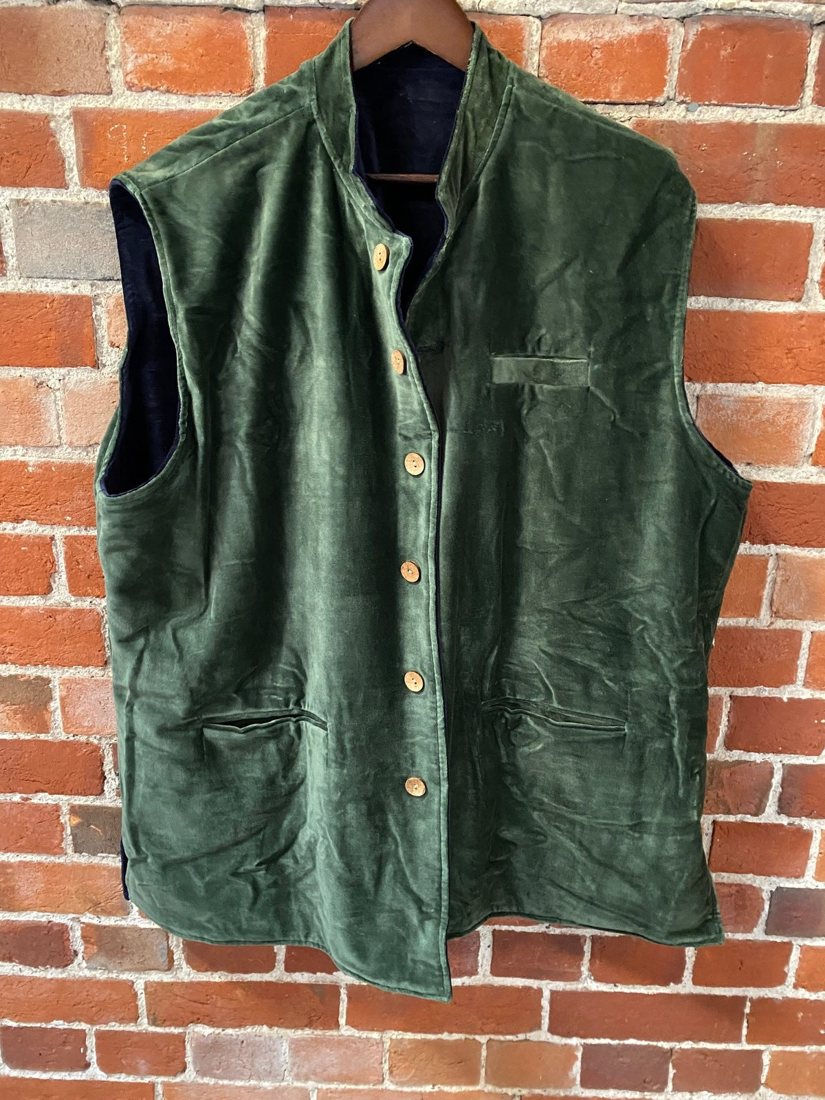 Nehru Jacket Navy and Forest Green