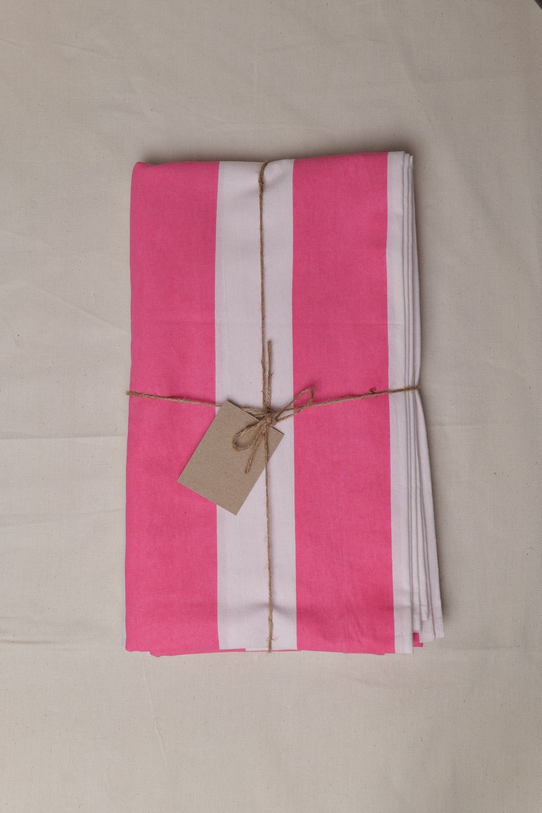 Pink Stripe Tablecloth
