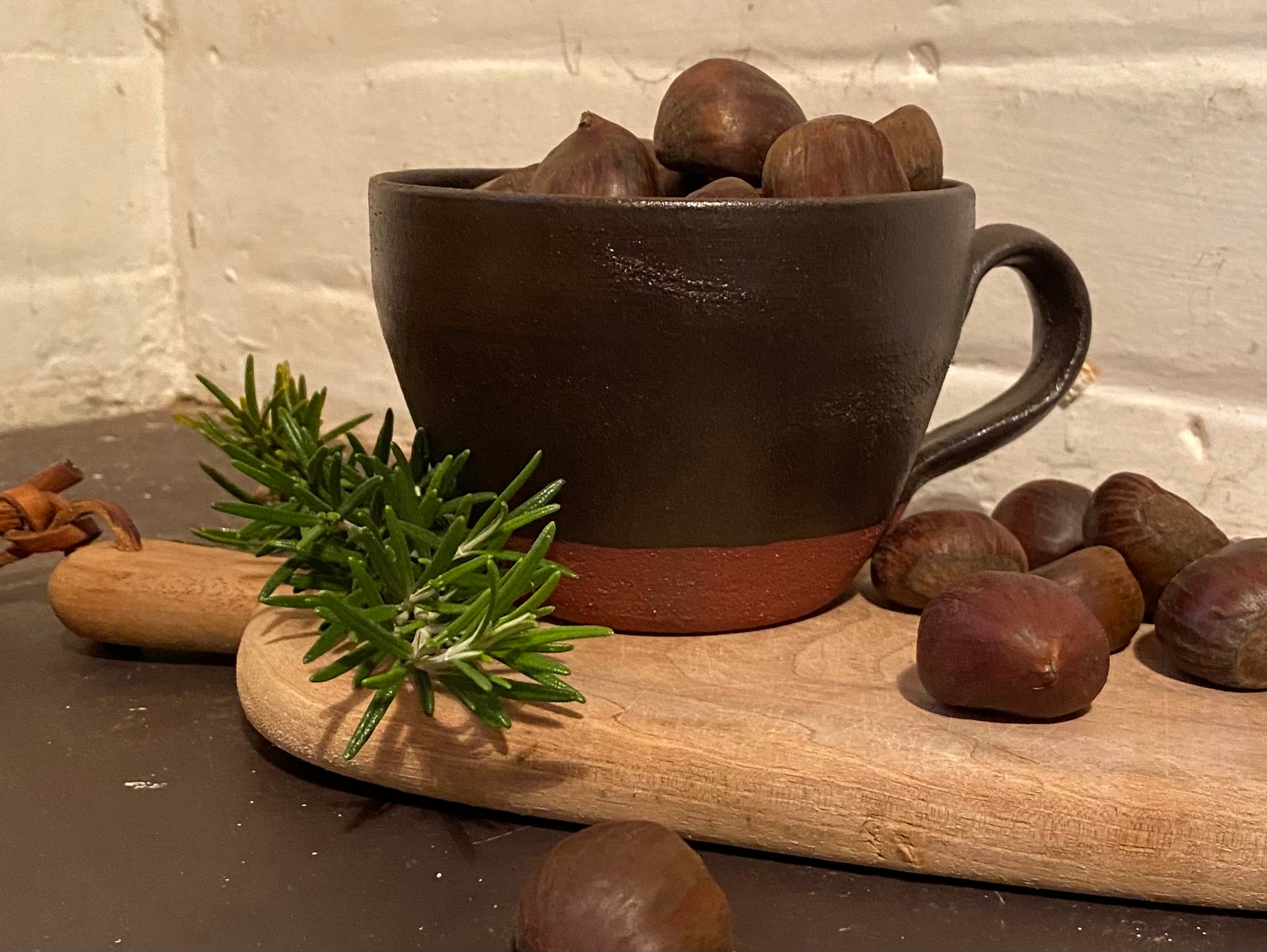 Big Huggy Mugs - Red Terracotta and Black Glaze