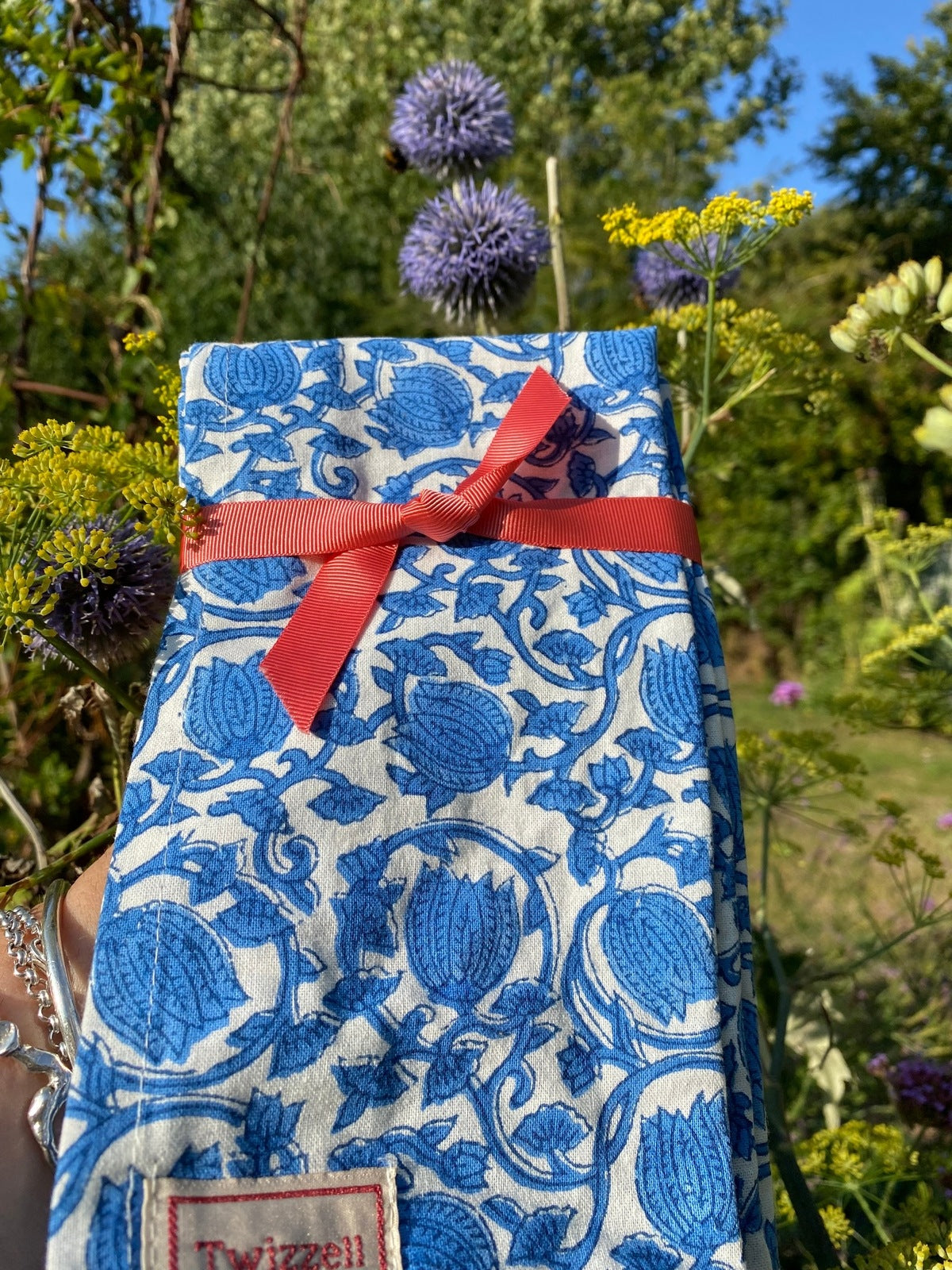 Blue Zucchini Napkin x 4