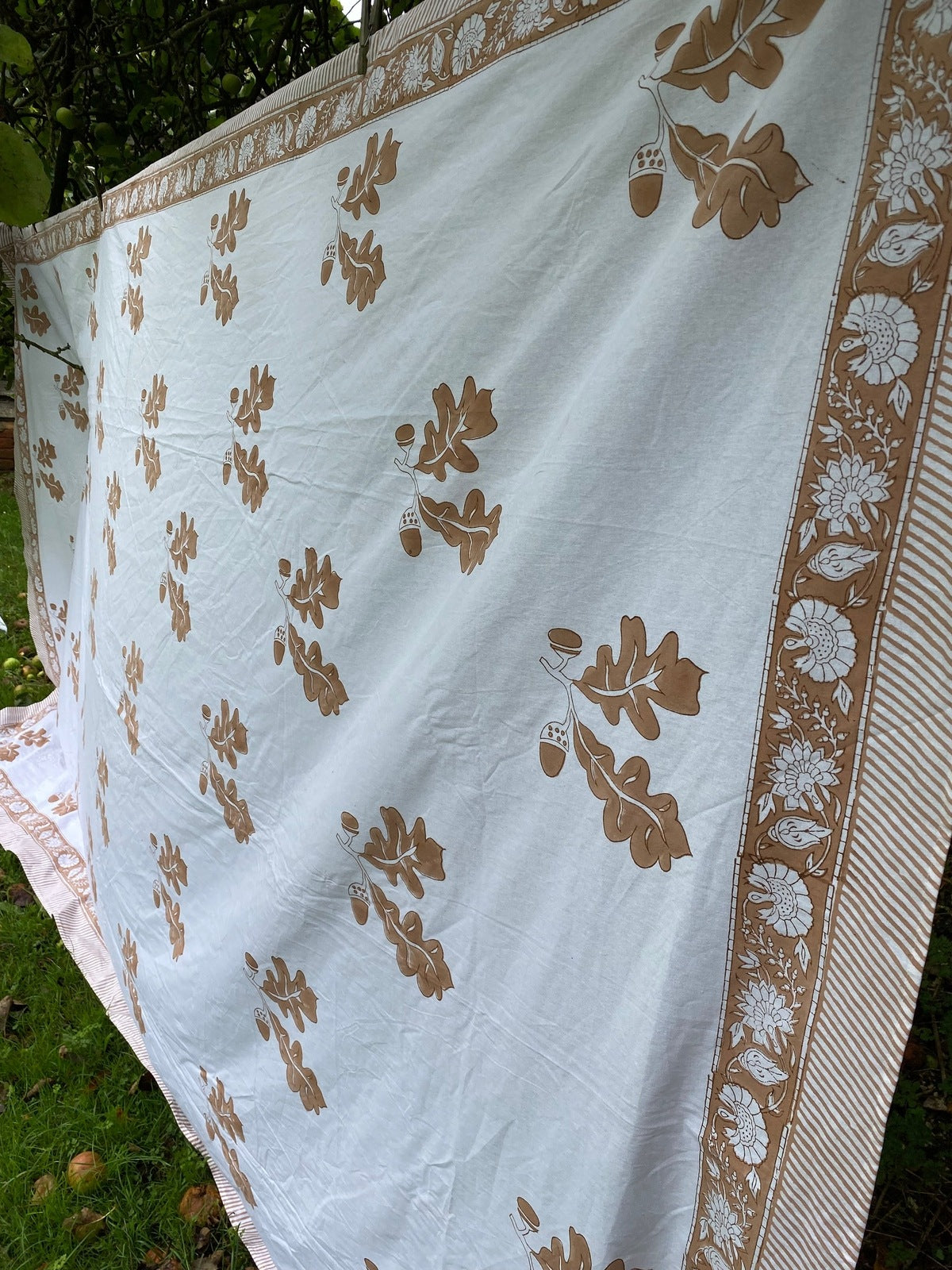 Brown Oak Tablecloth