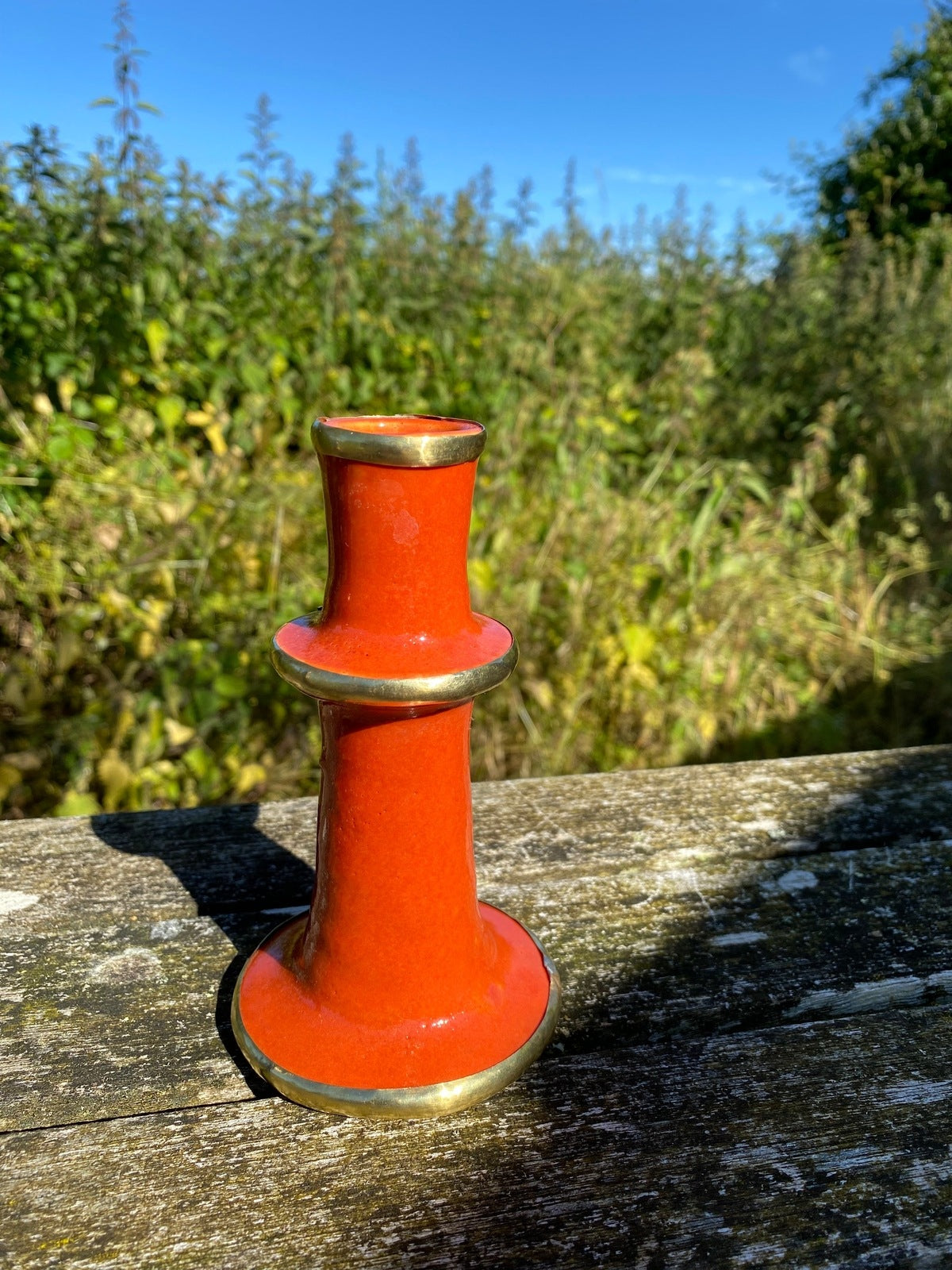 Moroccan Candle Stick Holders - Orange