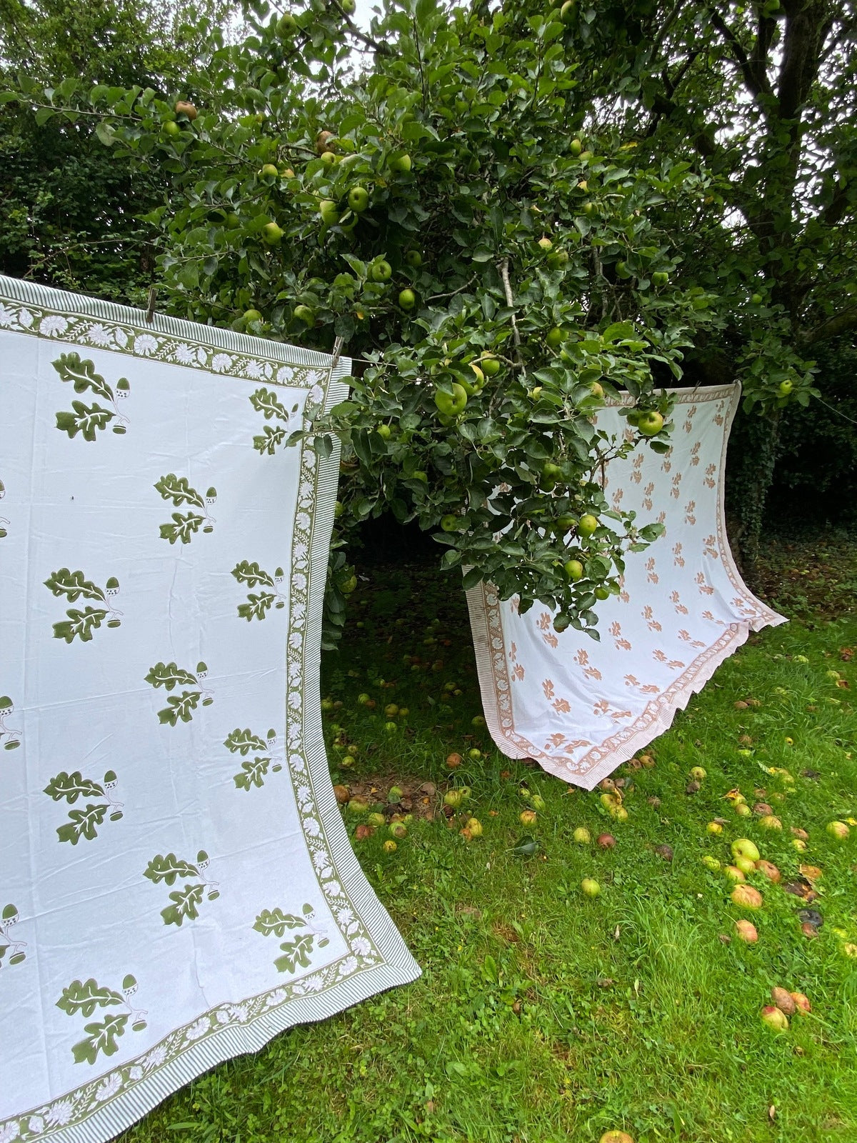 Brown Oak Tablecloth