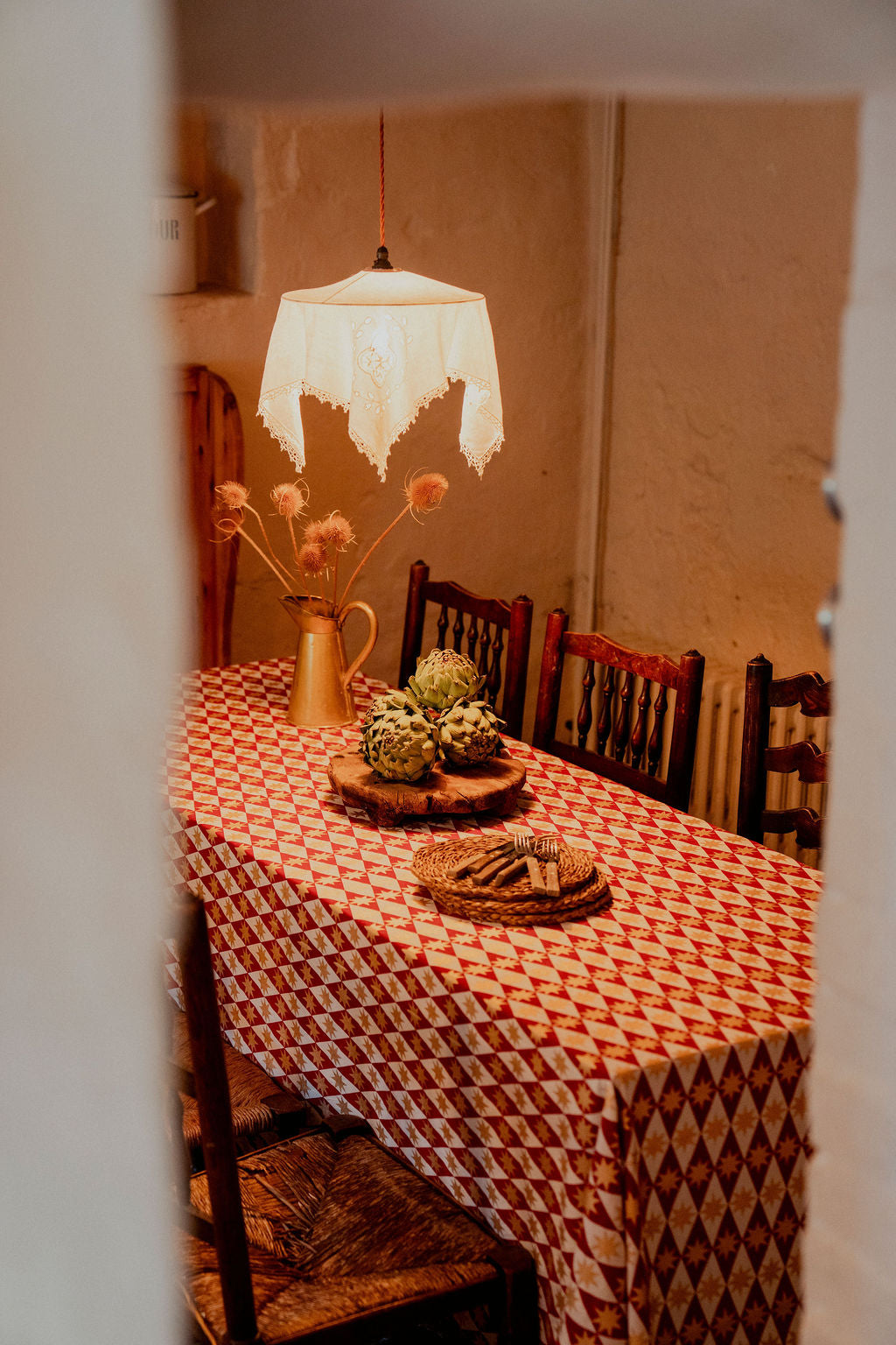Merlot Seville Star Tablecloth