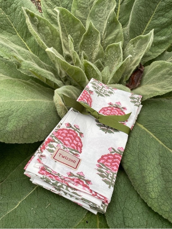 SECONDS Indian Block Print Napkins Set of 4 - Classic