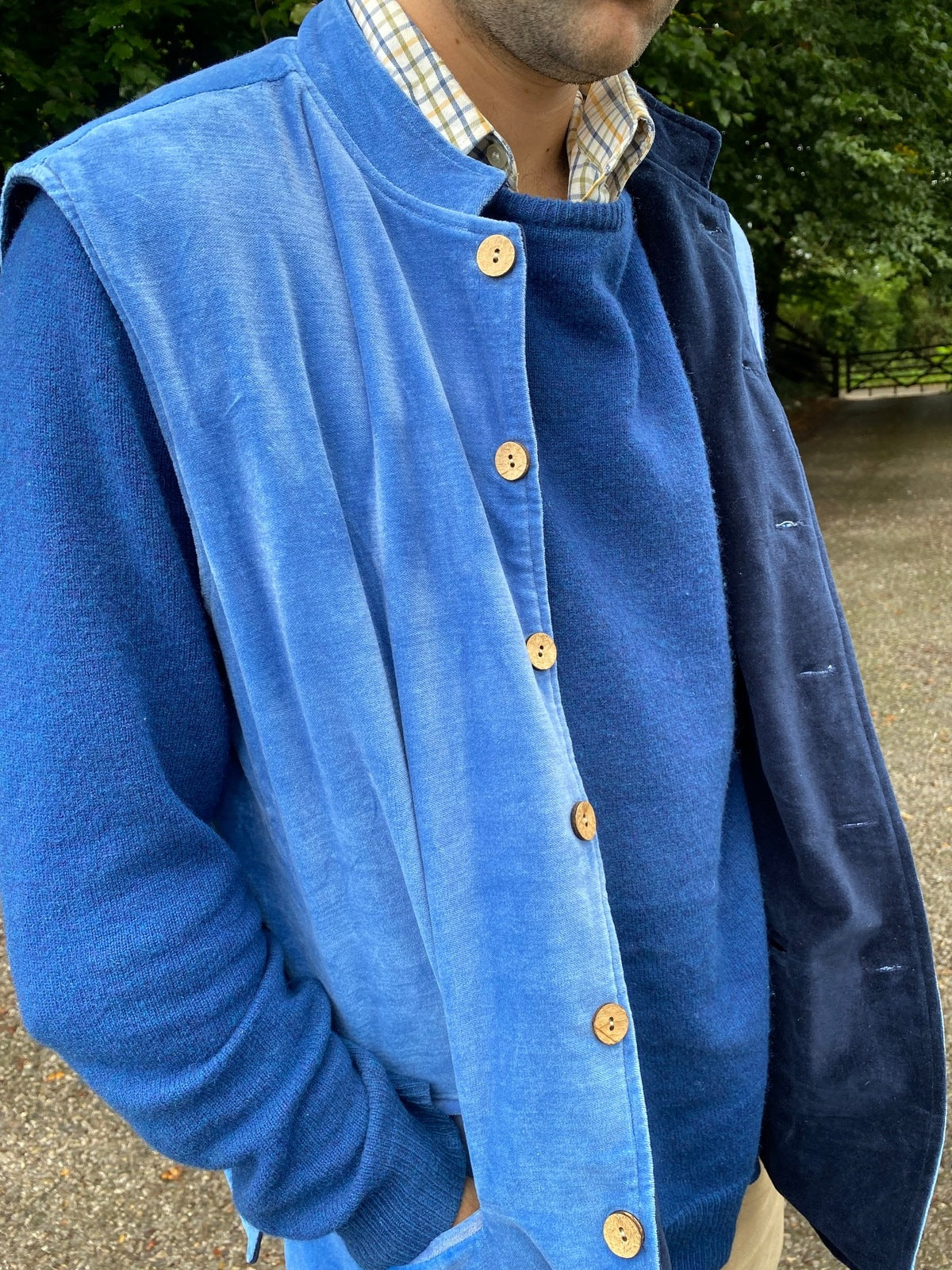 Nehru Jacket Navy and Blue