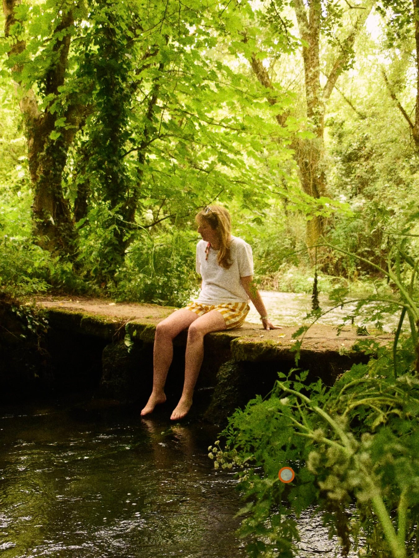 Unisex Indian Block Print Shorts - Yellow Stripe
