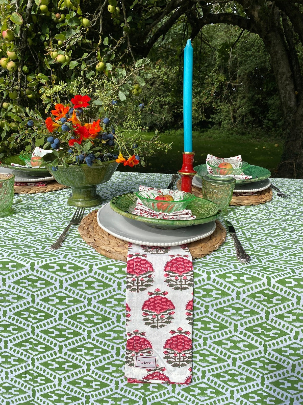 Green Ladder Tablecloth