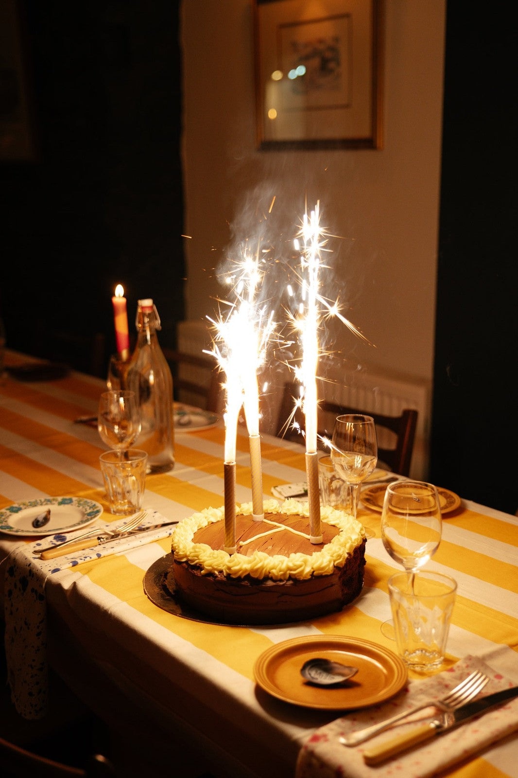 Yellow Stripe Tablecloth