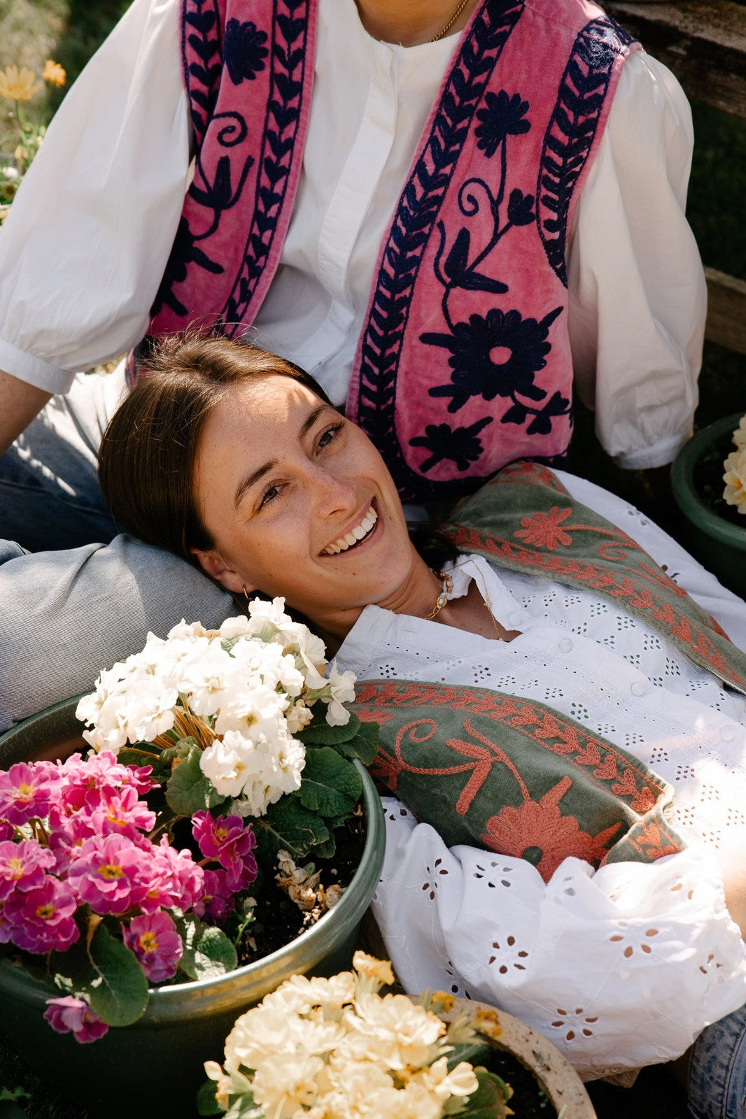 Reversible Cropped Waistcoat - Pale Pink