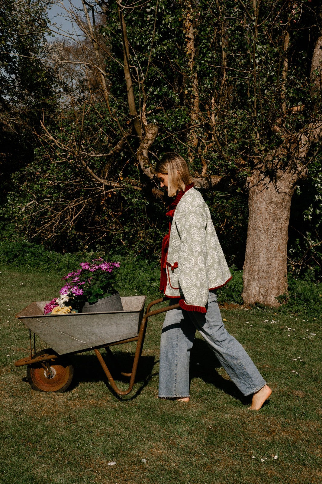 Reversible Jacket - Green Floral