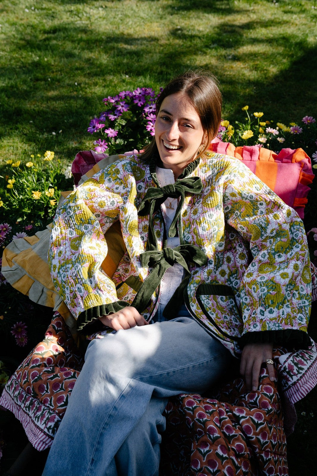 Reversible Jacket - Green and Pink Star