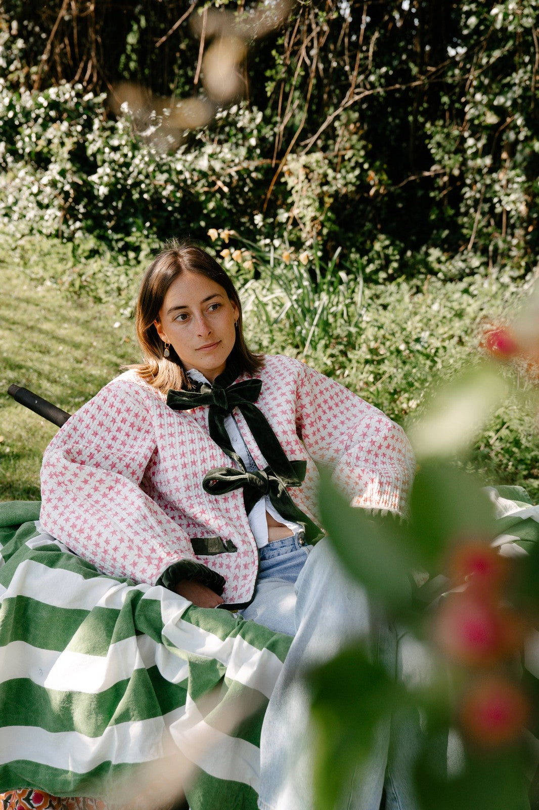 Reversible Jacket - Green and Pink Star