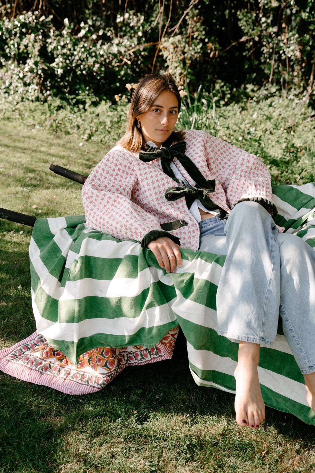 Reversible Jacket - Green and Pink Star