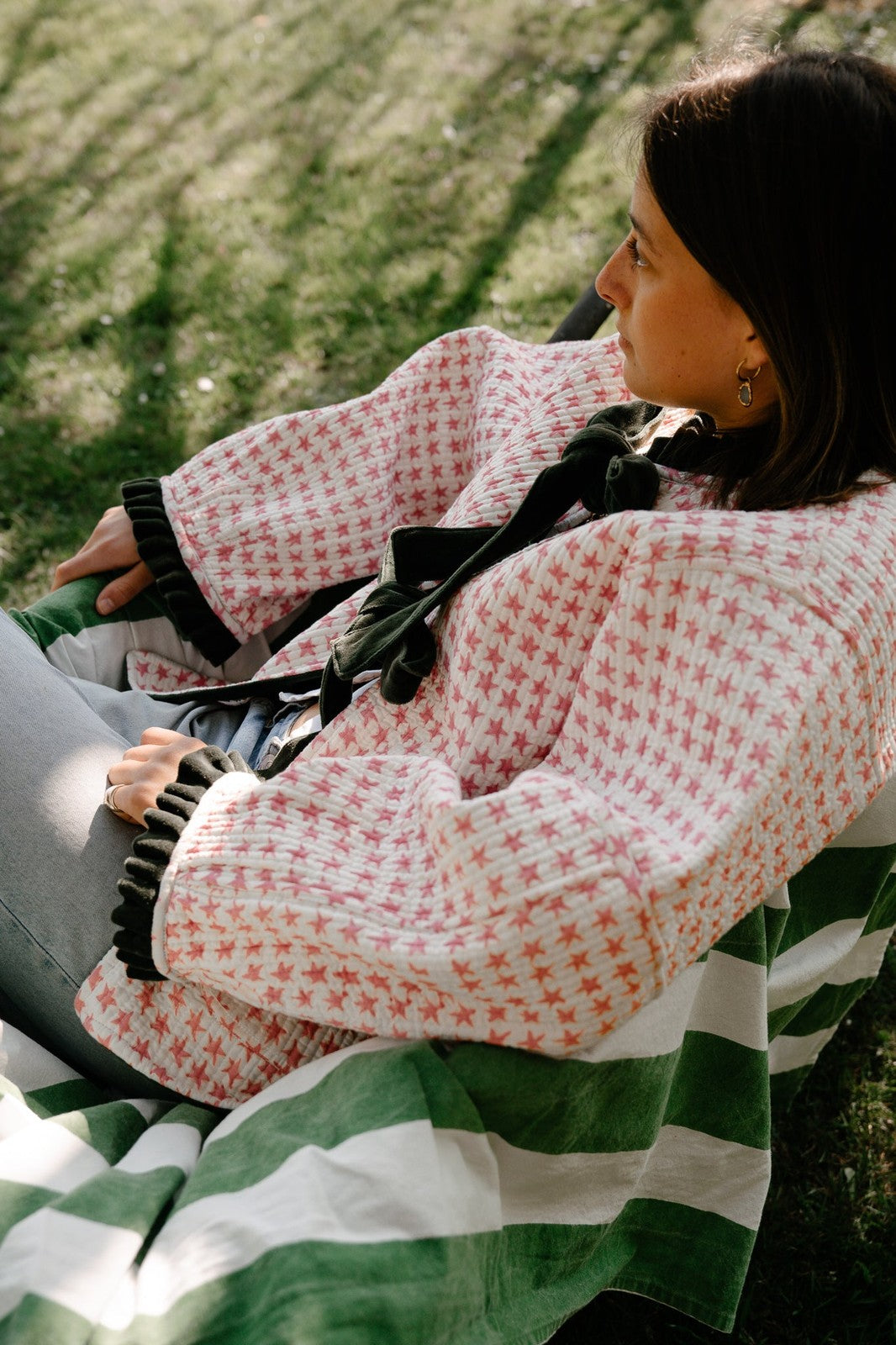 Reversible Jacket - Green and Pink Star