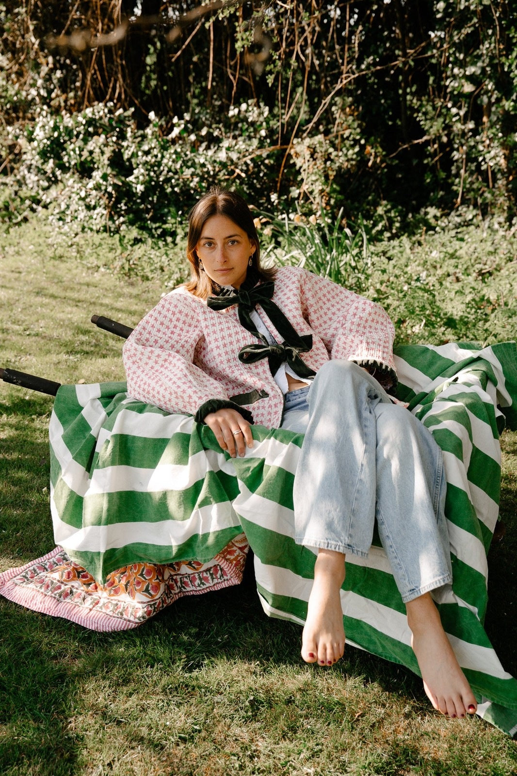 Reversible Jacket - Green and Pink Star