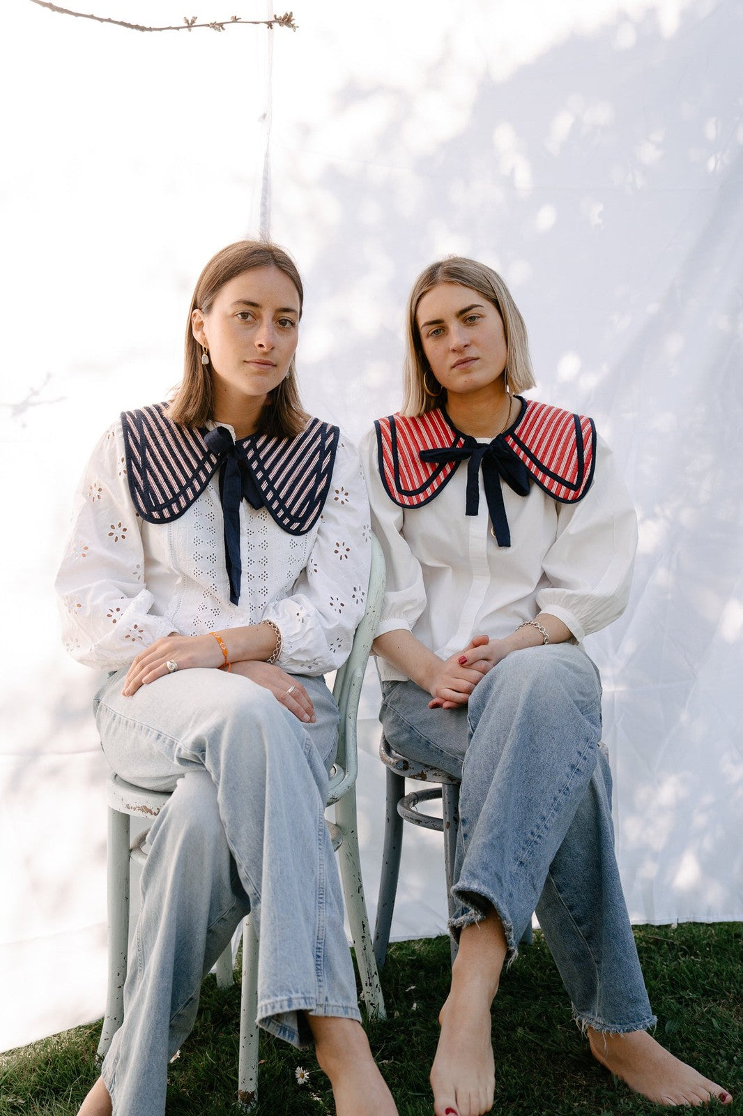 Reversible Stripe Sailor Collar