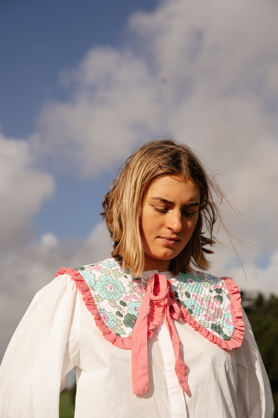 Reversible Floral/Star Sailor Collar