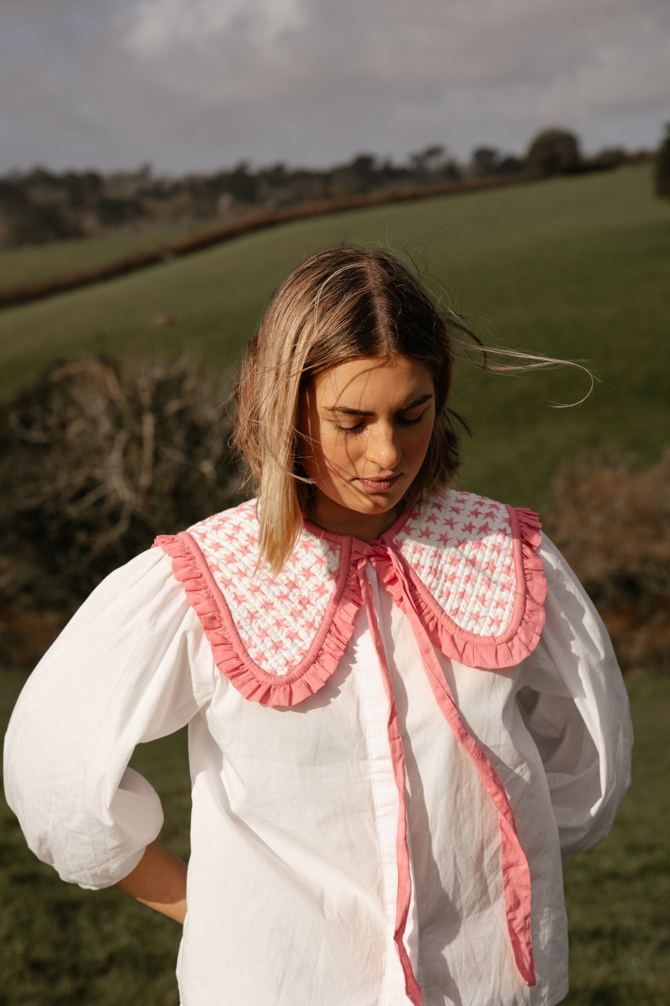 Reversible Floral/Star Sailor Collar