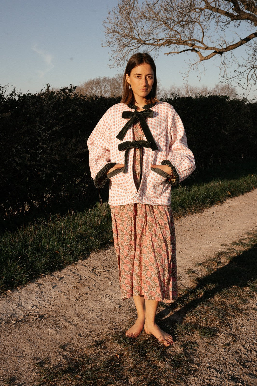 Reversible Jacket - Green and Pink Star