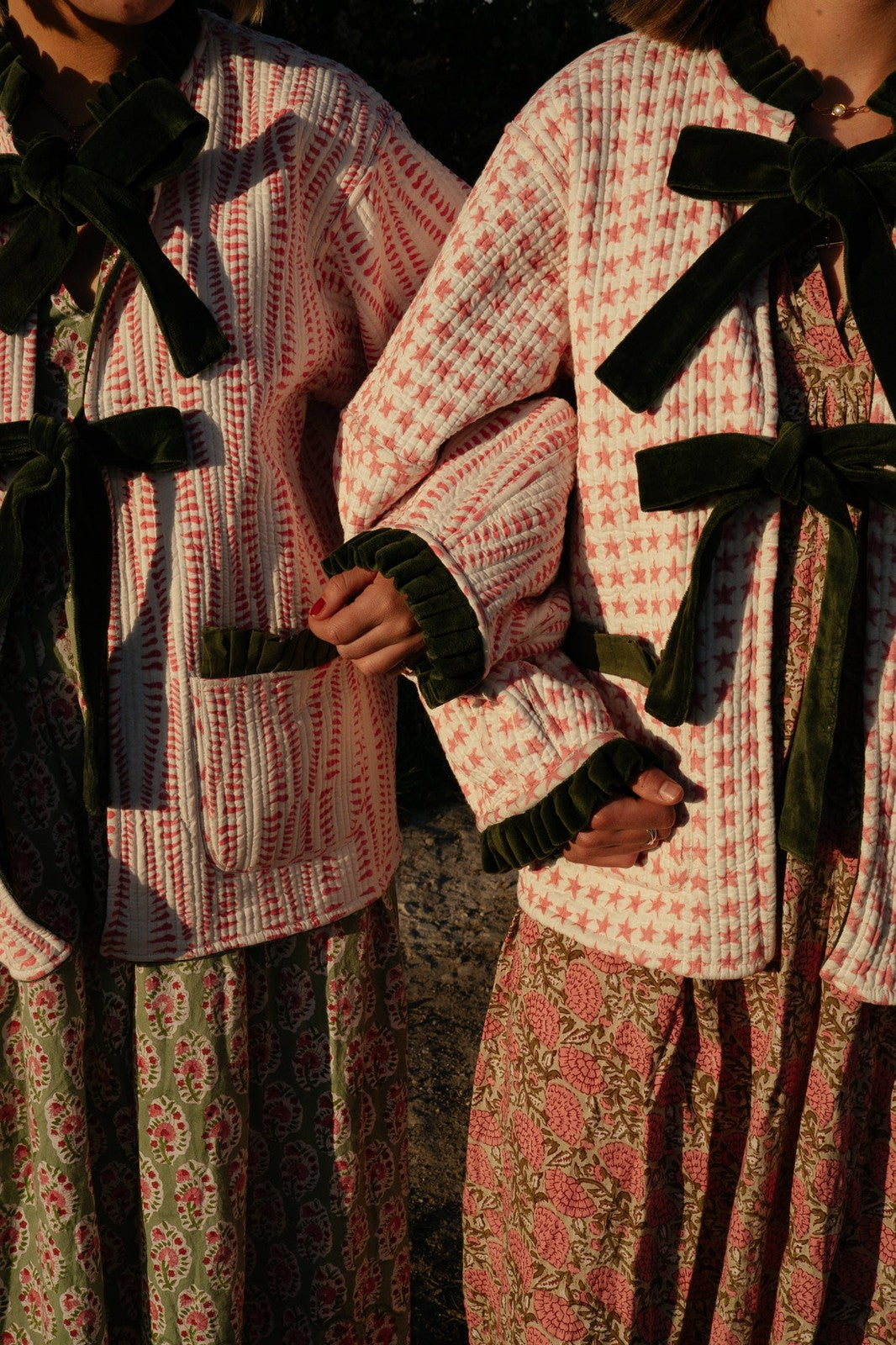 Reversible Jacket - Green and Pink Star