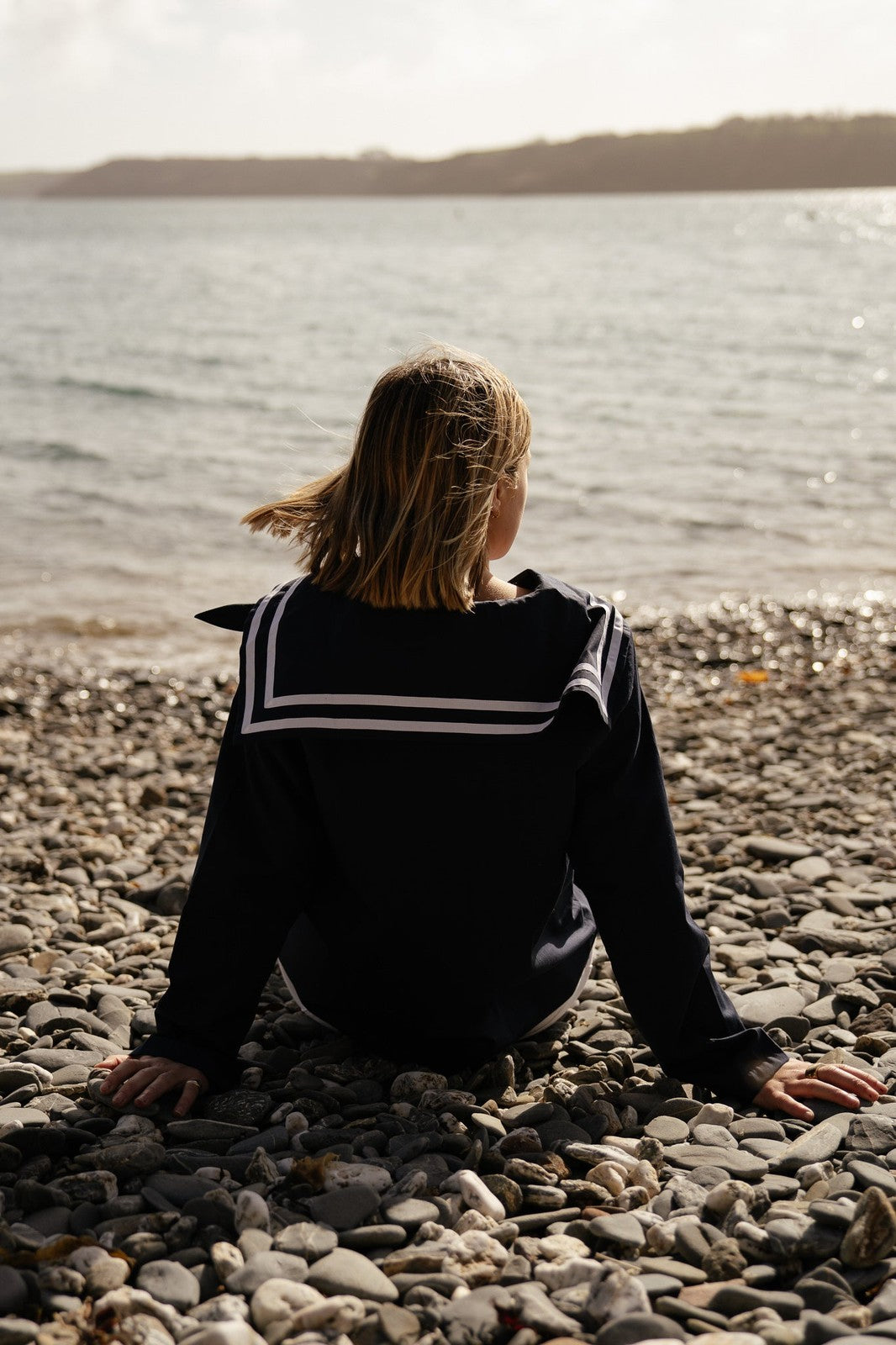 Navy Sailor Collar Blouse