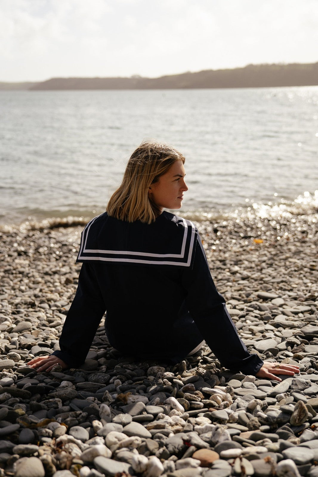 Navy Sailor Collar Blouse