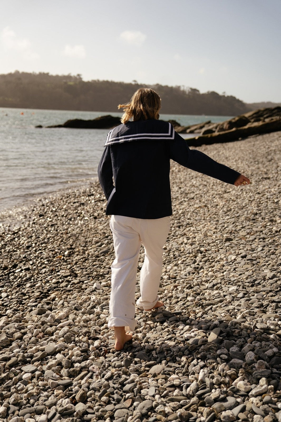 Navy Sailor Collar Blouse